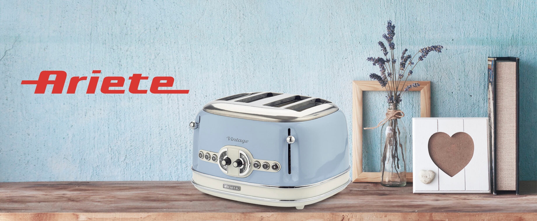 Ariete Toaster blau 4 4 1630 »Vintage«, kaufen Scheiben, Rechnung auf für kurze Schlitze, W