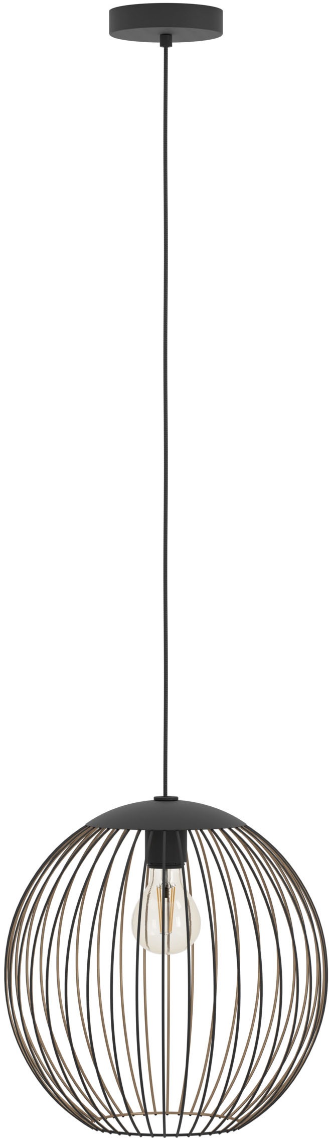 EGLO Hängeleuchte »ALMANZORA Pendellampe - Stahl - E27 - 1X60W - IP20« E27 1 Stk. Hängelampe, Deckenlampe, Wohnzimmer, Esszimmer, H110 x Ø32 cm