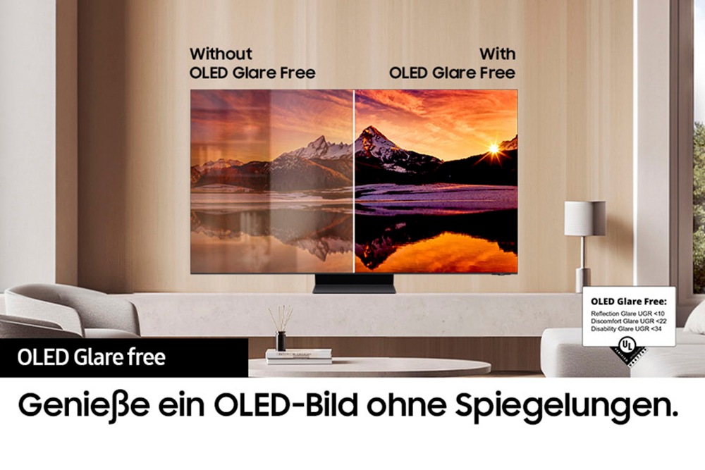 Samsung OLED-Fernseher »GQ55S95DAT«, 4K Ultra HD, Smart-TV, Neural Quantum 4K AI Gen2 Prozessor, Glare Free, bis zu 144Hz
