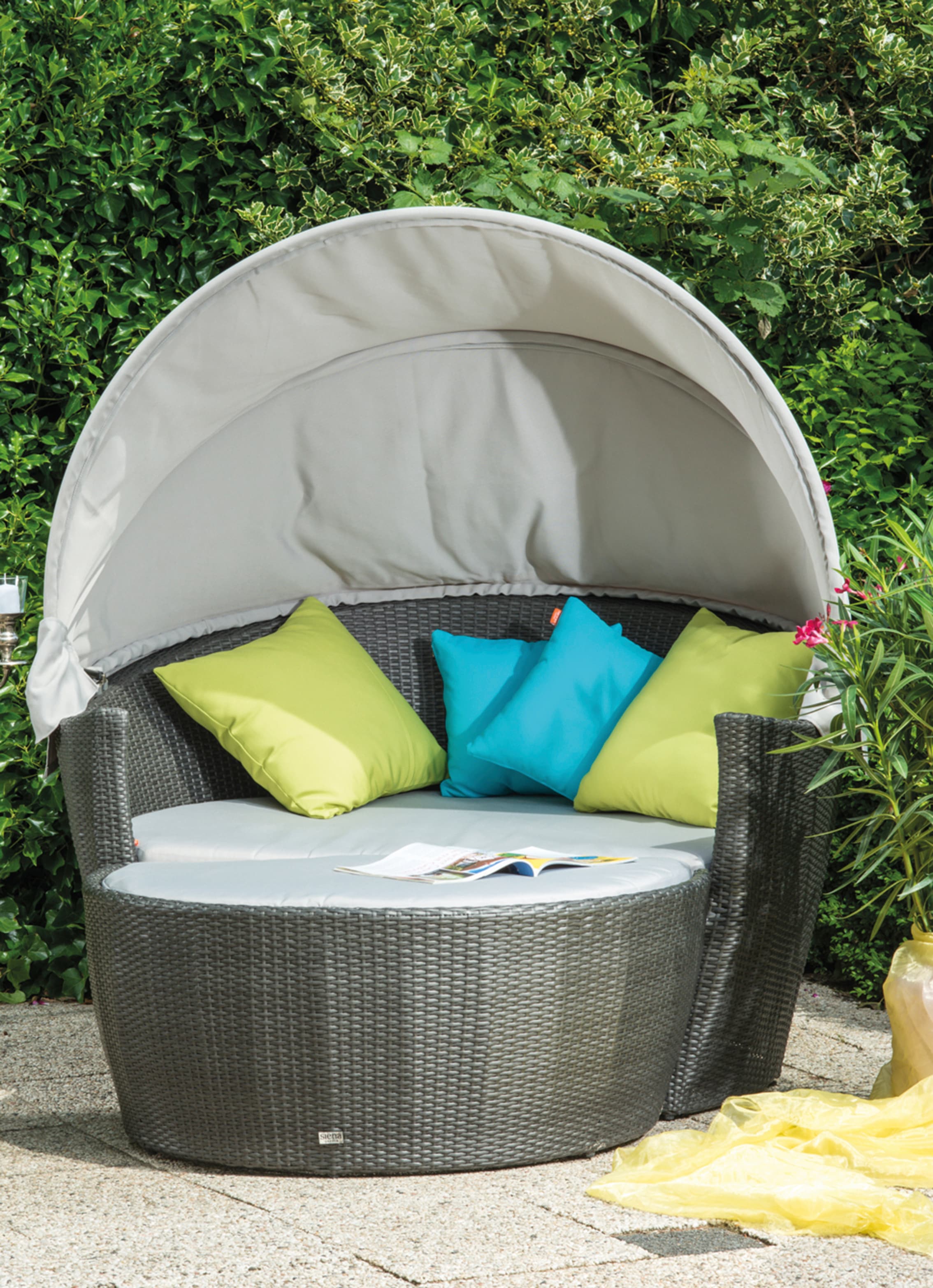 Siena Garden Sonneninsel, Sofabett, inkl. Anstellsofa und Kissen, BxTxH: 154x180x158 cm