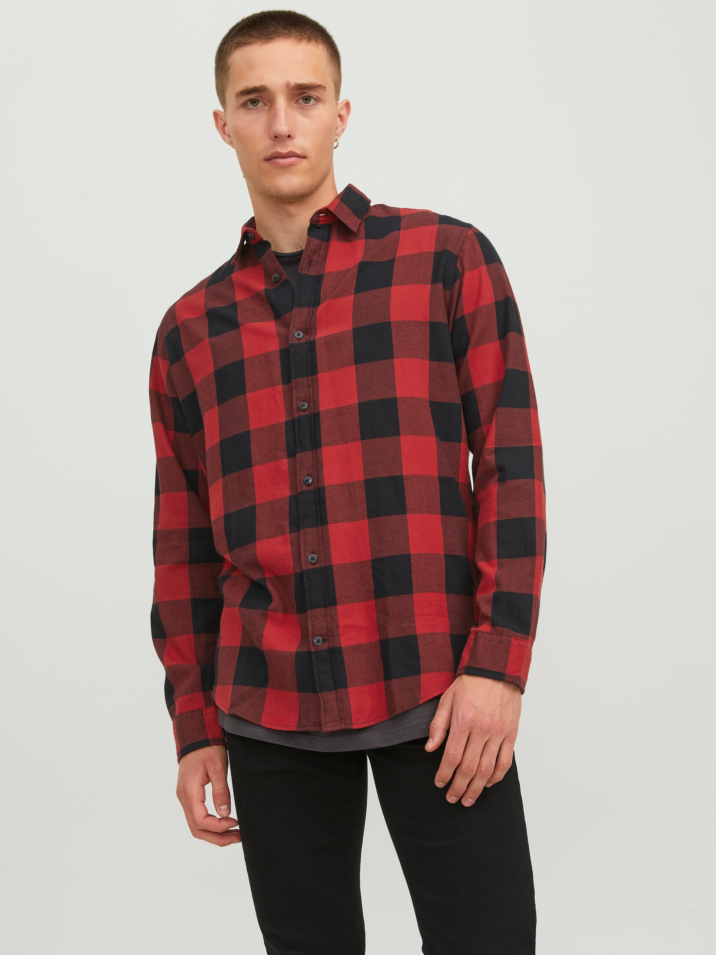 Jack & Jones Karohemd »JJ JJEGINGHAM TWILL SHIRT L/«