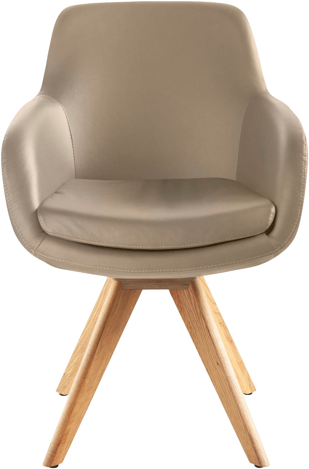 Musterring Esszimmerstuhl »Tavia« (Set) 2 Stk. Echtleder Stativgestell Eich günstig online kaufen