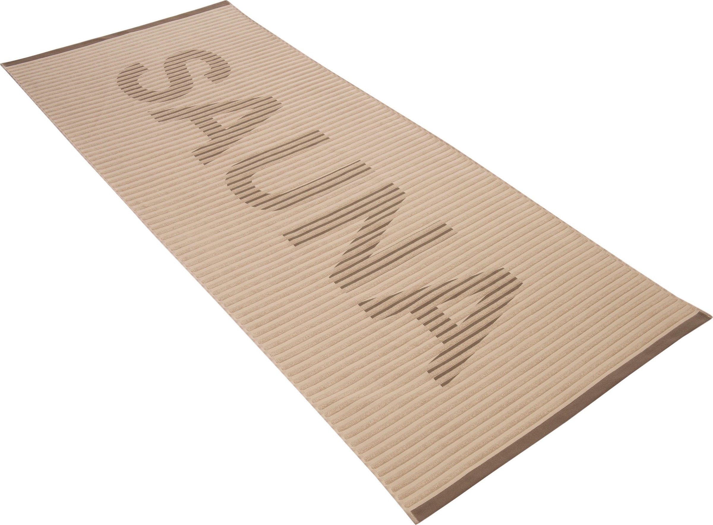 Saunatuch »Camden« mit Hoch-Tief Wellenstruktur grau Walkfrottee, Obermaterial: 80% Baumwolle, 20% Polyester B/L: 80cmx200cm, 1 Stk., Walkfrottee