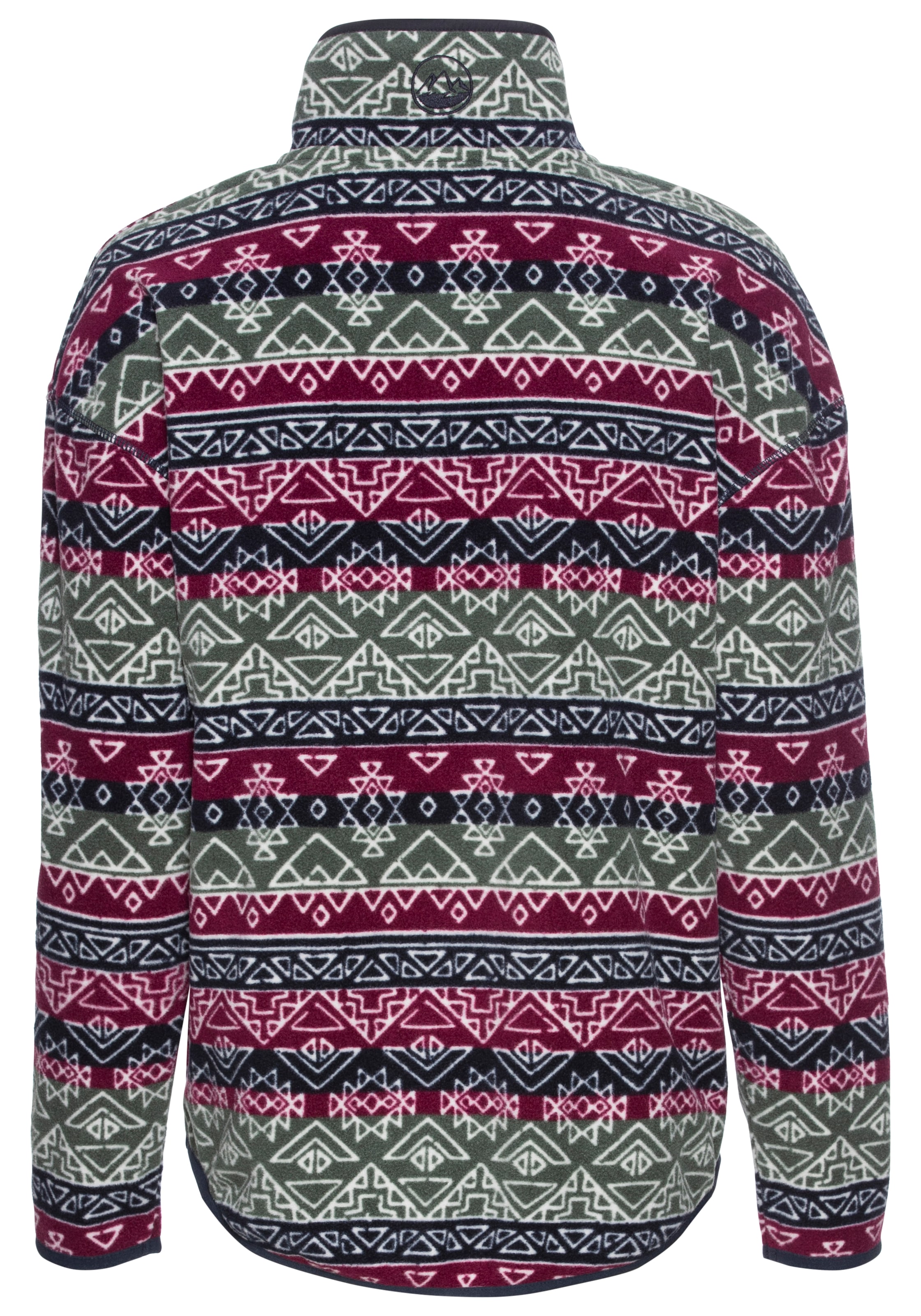 Polarino Fleecepullover, mit Colourblocking-Optik, mit Kängurutasche, aus Fleecestoff