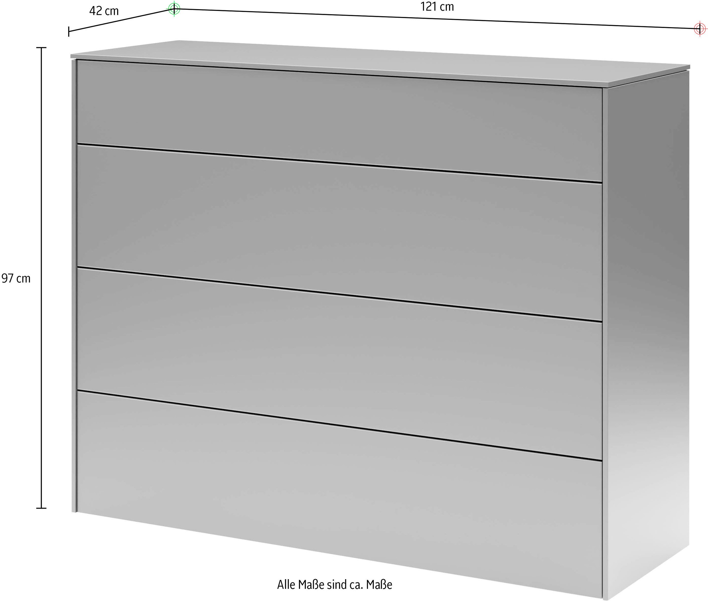 set one by Musterring Kommode »Riverside« Grifflos mit Push to Open Funktion, In 3 Farben erhältlich