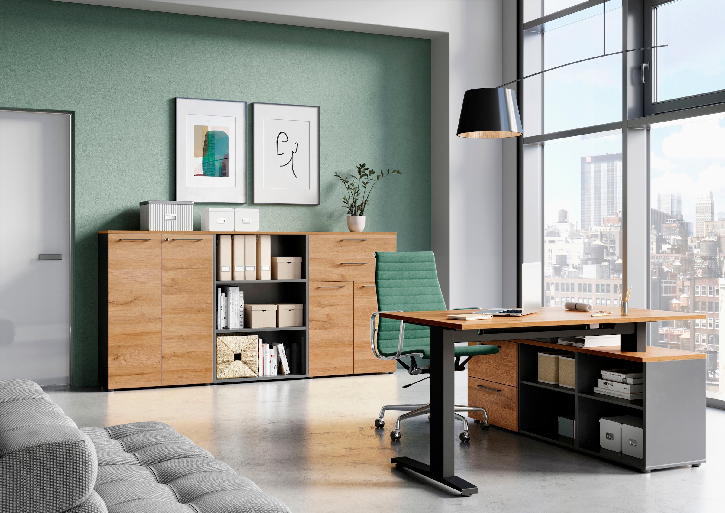 GERMANIA Aktenschrank »GW-Agenda«, opt. mit Schublade, Maße 80x120 cm, Made in Germany