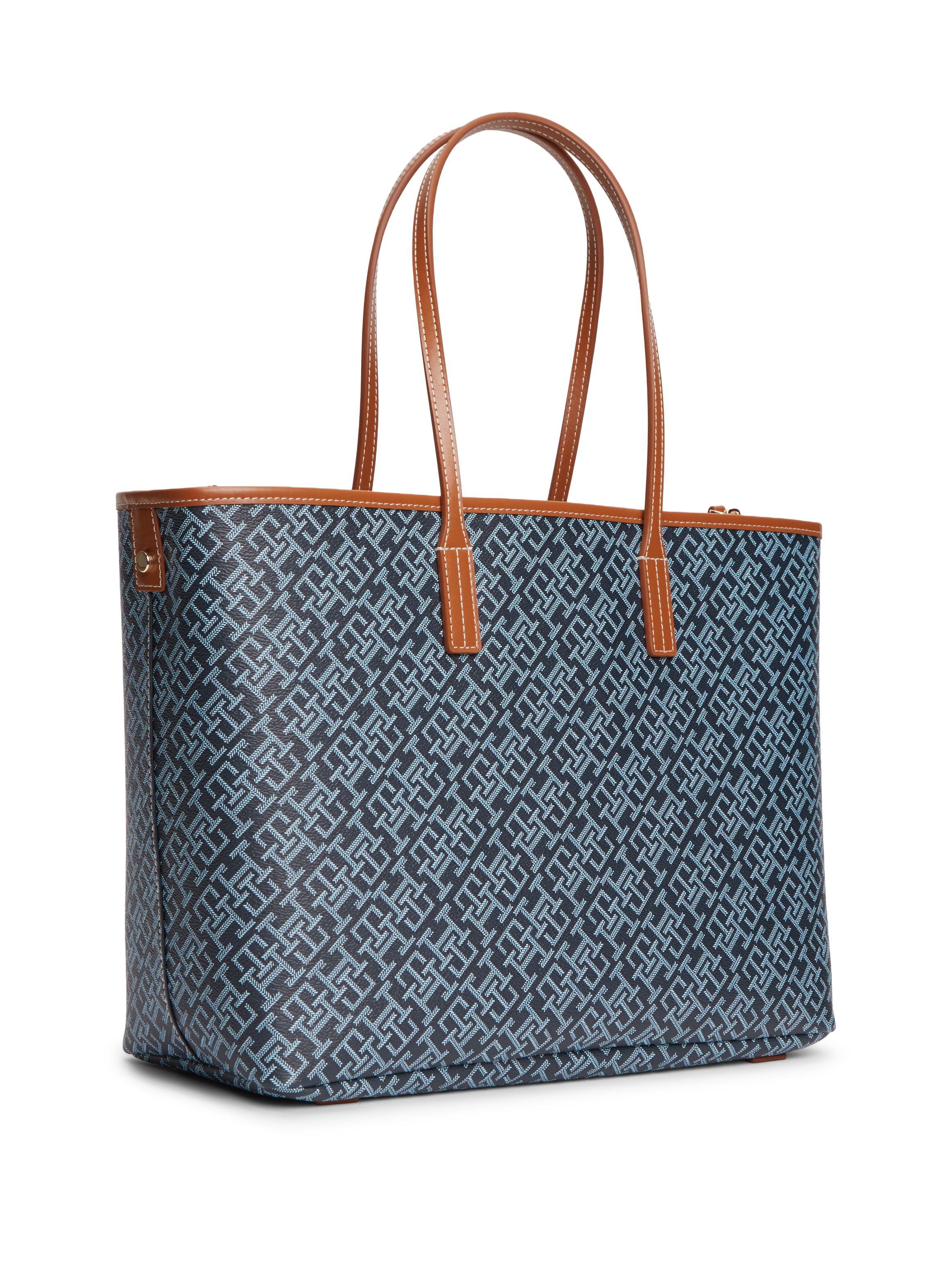 Tommy Hilfiger Tragetasche »TH MONOPLAY TOTE STRIPE LE« Damen Handtasche, Tragetasche mit Allover TH-Druck