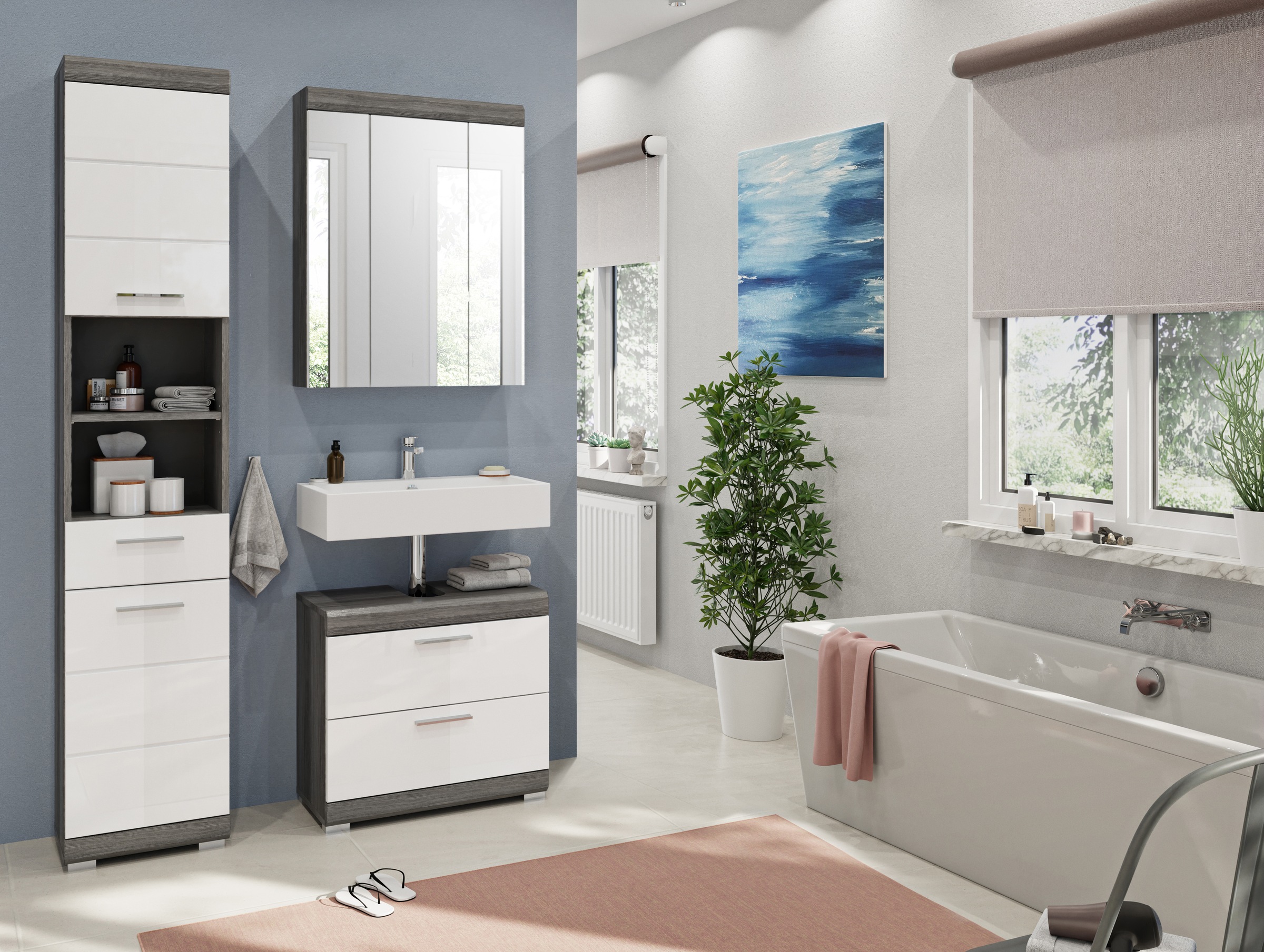 INOSIGN Badmöbel-Set »Siena, 3 teilig, bestehend aus:« Set, TOPSELLER!, 3 S günstig online kaufen