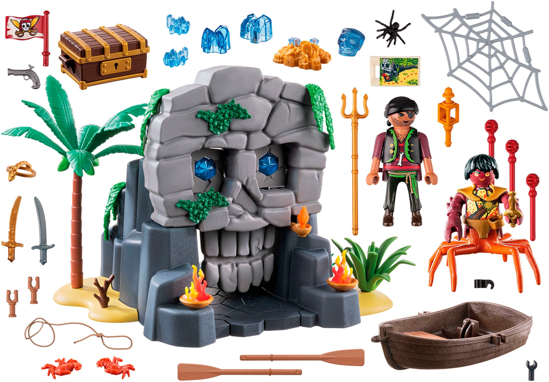 Playmobil® Konstruktions-Spielset »Totenkopfinsel (71531), Pirates«, (73 St.), Made in Europe