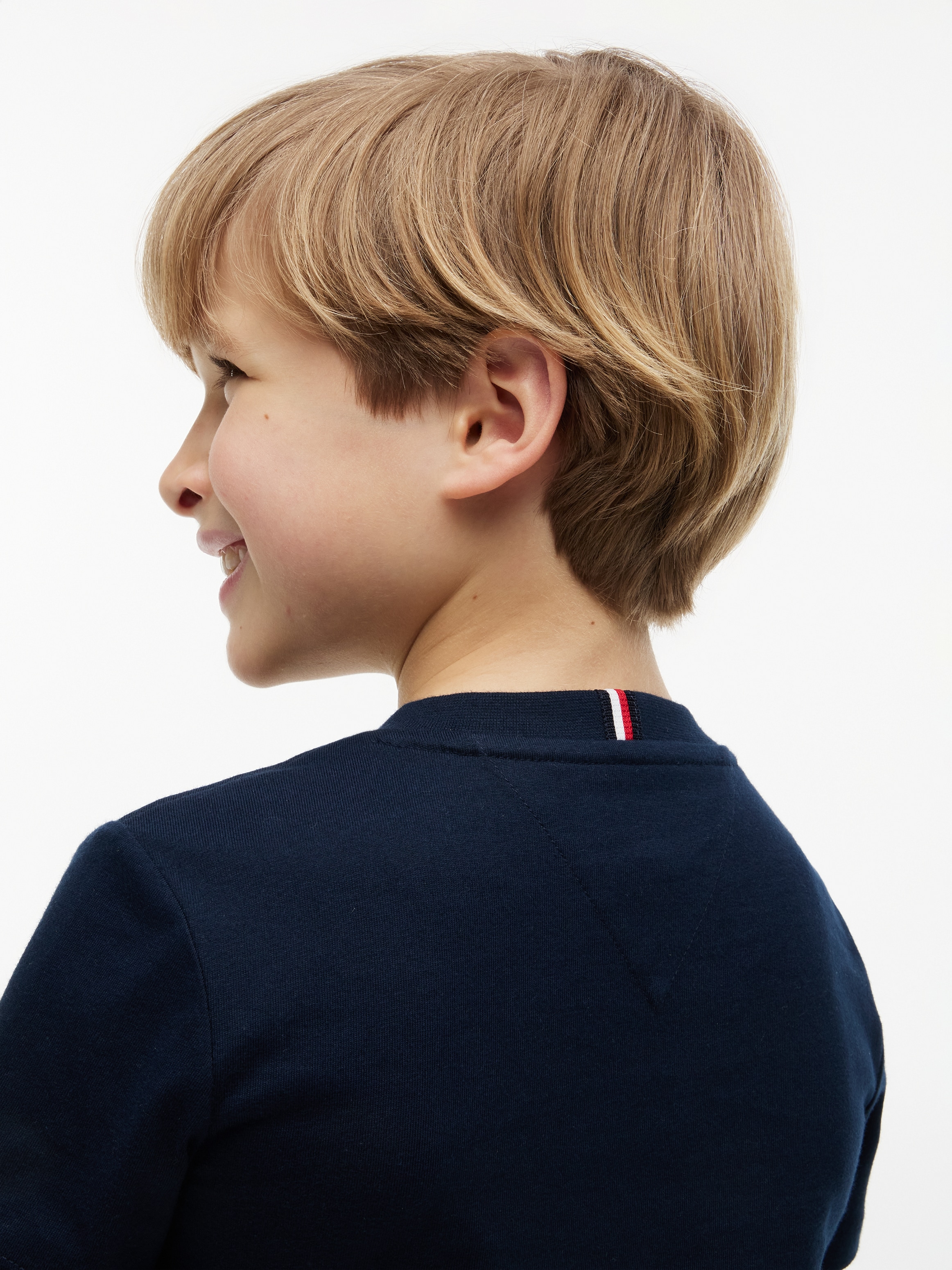 Tommy Hilfiger T-Shirt Rundhalsausschnitt, Regula Fit, reine Baumwolle, Kinder bis 16 Jahre