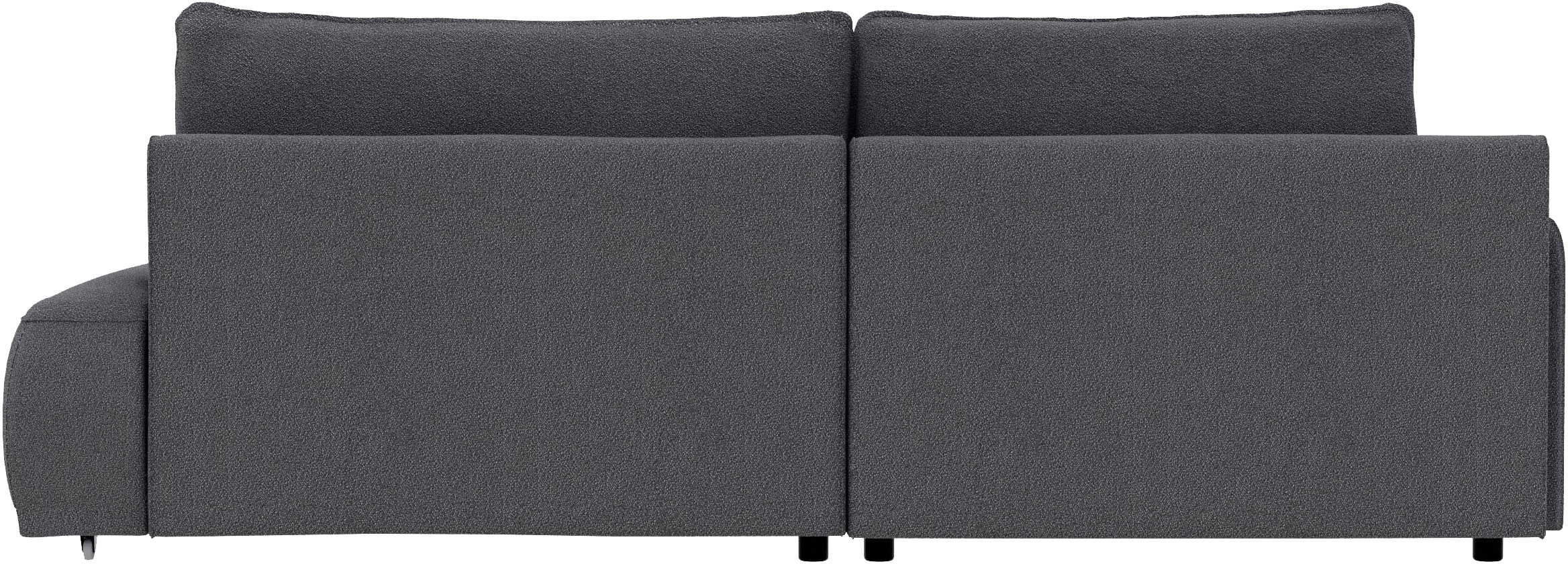 TRENDMANUFAKTUR Ecksofa »Fordon II, Schlafsofa mit Bettkasten, Couch in L-Form, Breite 250 cm«, in Struktur fein LEO, haustierfreundlich, anthrazit, Armlehne links