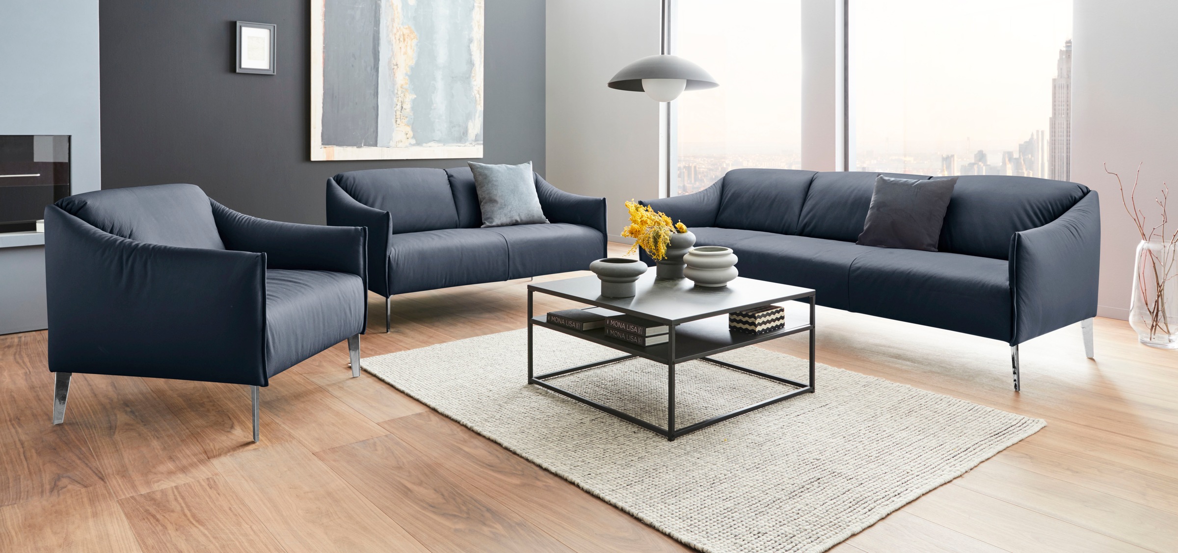 W.SCHILLIG Cocktailsessel »sally Designsessel, Loungesessel,«, mit Metall-Winkelfüßen in Chrom glänzend