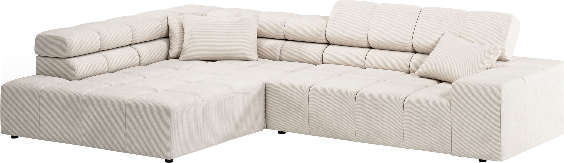 INOSIGN Ecksofa »Ancona incl. Kopfteilverstellung, OTTOs Choice, Breite 319cm, L-Form«, wahlweise motorische Sitztiefenverstellung, auch in Cord + Easy Care