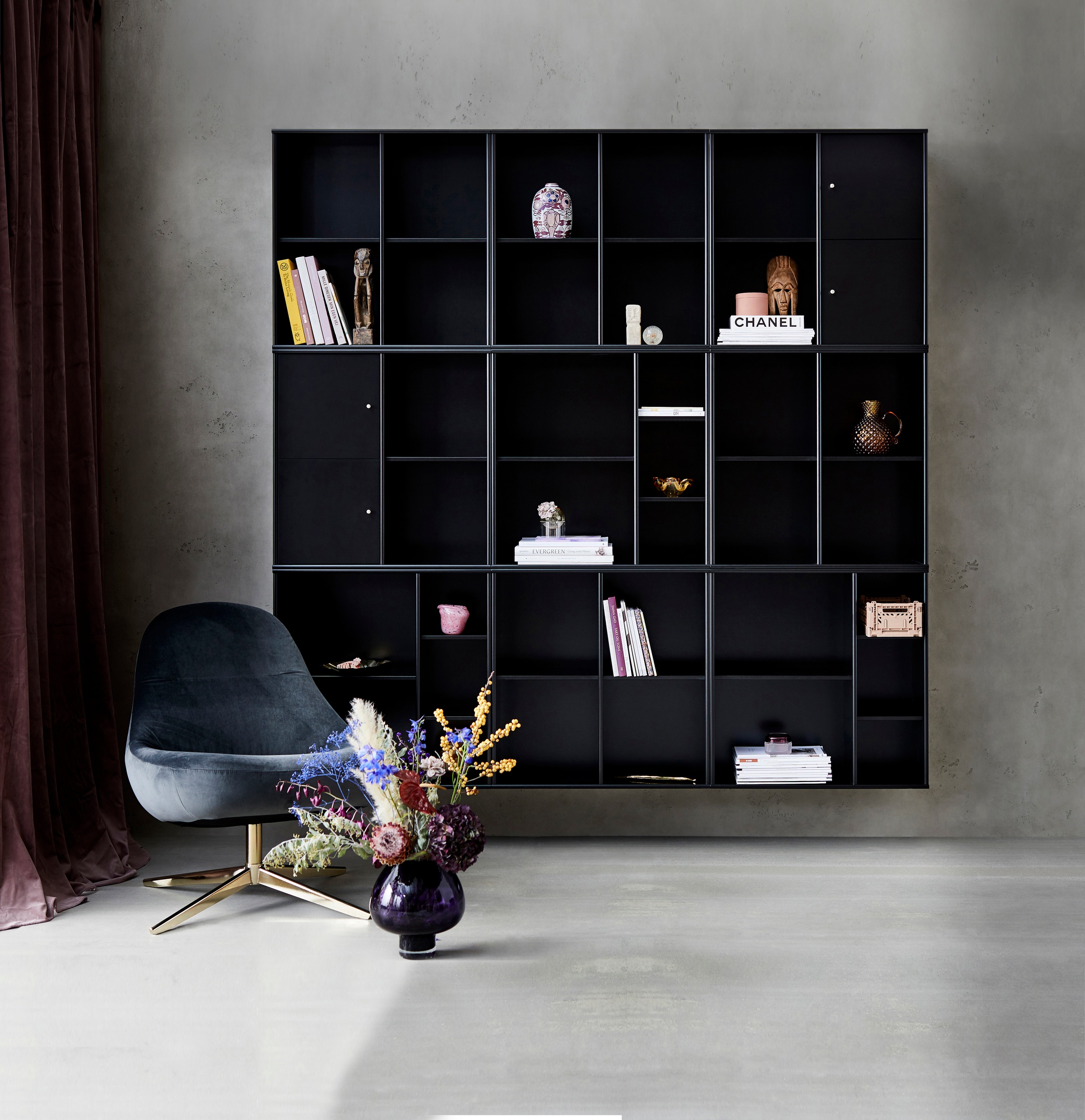 Hammel Furniture Bücherregal »Mistral Kubus 026, Hochwertig Hängeregal, Wandregal«, (1 St.), Wandmontage/Freistehend, B:69 cm, T:32,5 cm. anpassungsbar Designmöbel