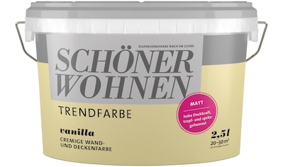 SCHÖNER WOHNEN-Kollektion Wand- und Deckenfarbe »Trendfarbe«, 2,5 Liter, Vanilla,... kaufen