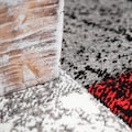 Paco Home Teppich »Inferno 757«, rechteckig, 17 mm Höhe, Kurzflor, modernes kariertes Marmor Design, handgearbeiteter Konturenschnitt, ideal im Wohnzimmer & Schlafzimmer