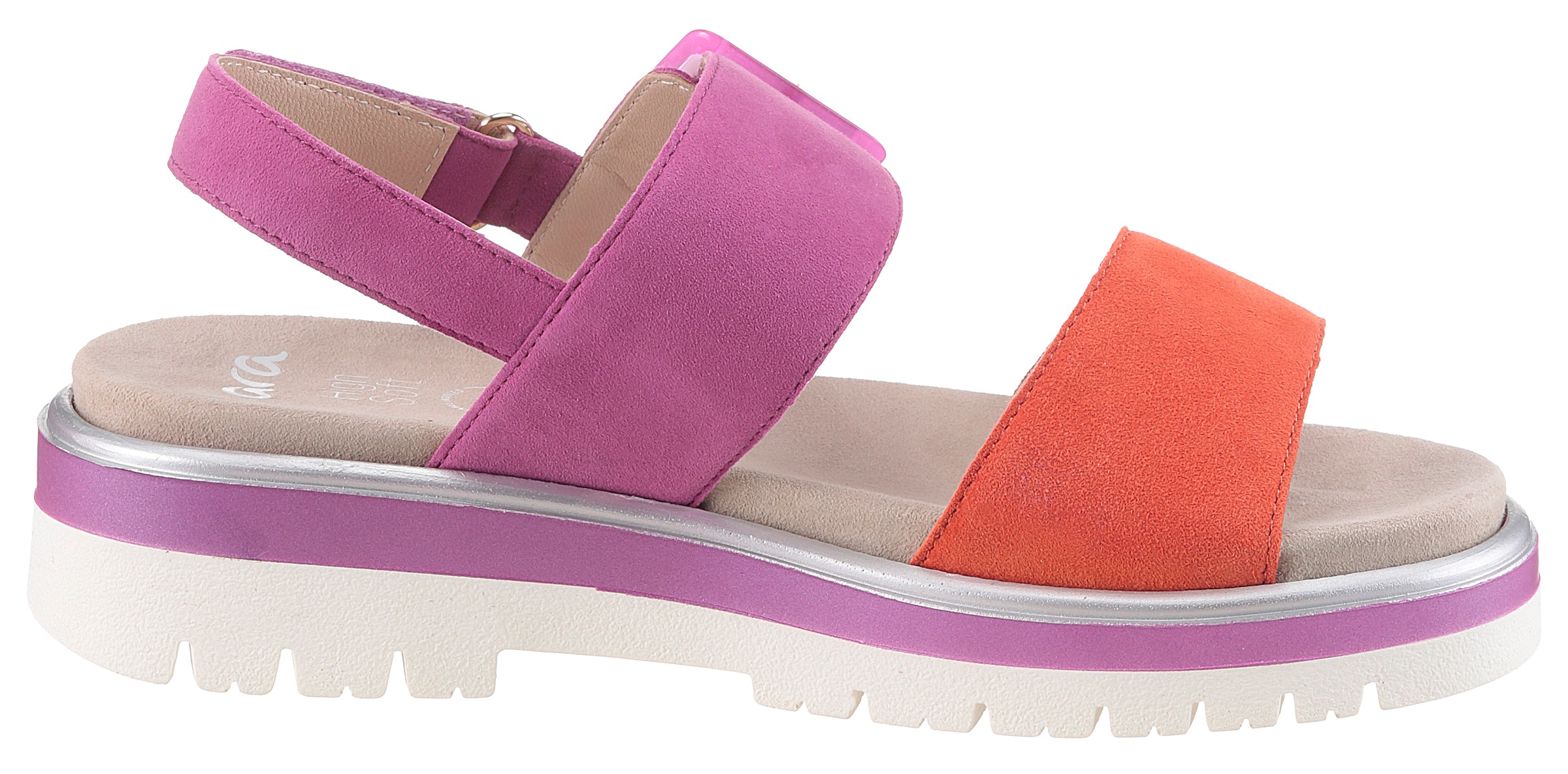 Ara Plateausandaletten »MALAGA«  , Plateausandale, Klettschuh in Bequemweite G (= weit)