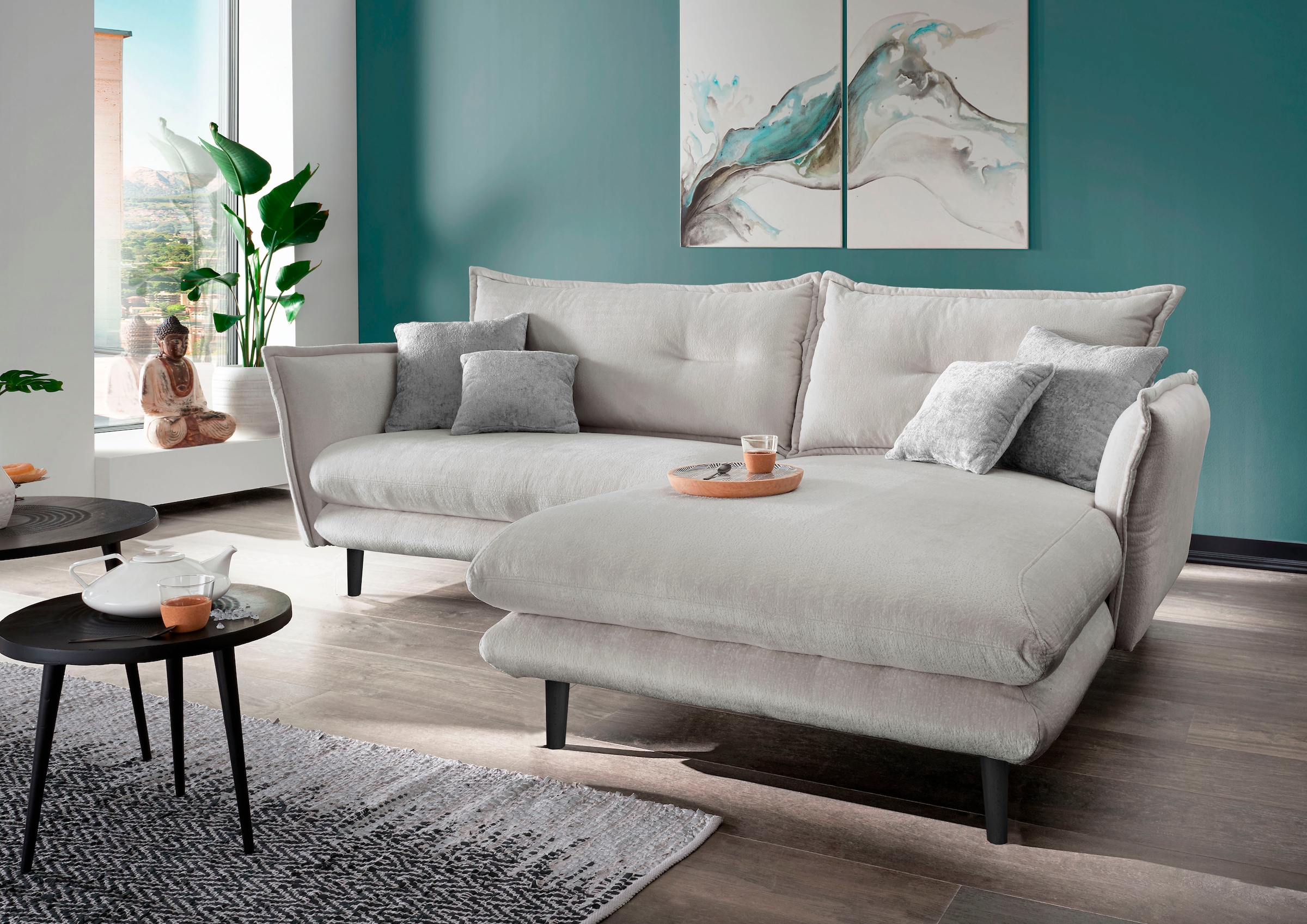 INOSIGN Ecksofa »Lazio«, in verschiedenen Bezugsqualitäten und Farben liefe günstig online kaufen