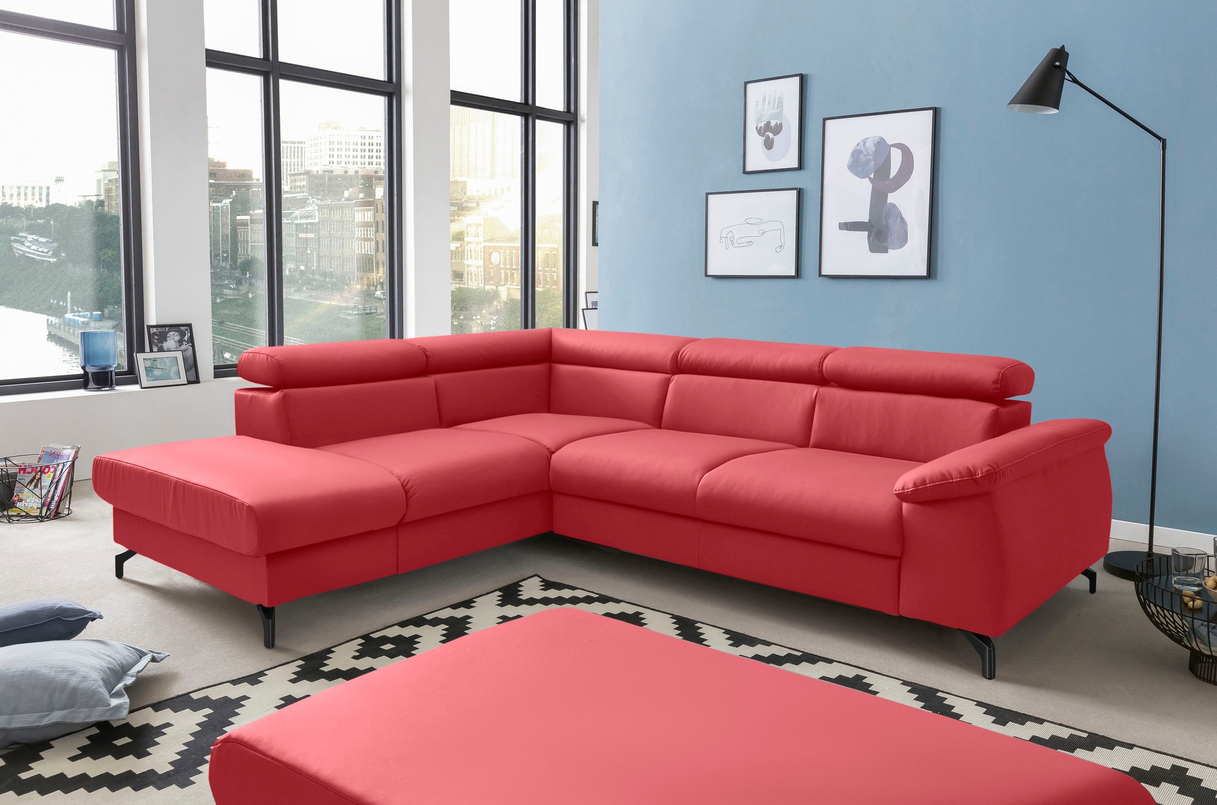 COTTA Ecksofa "Komaris L-Form", mit Kopfteilverstellung, wahlweise mit Bett günstig online kaufen