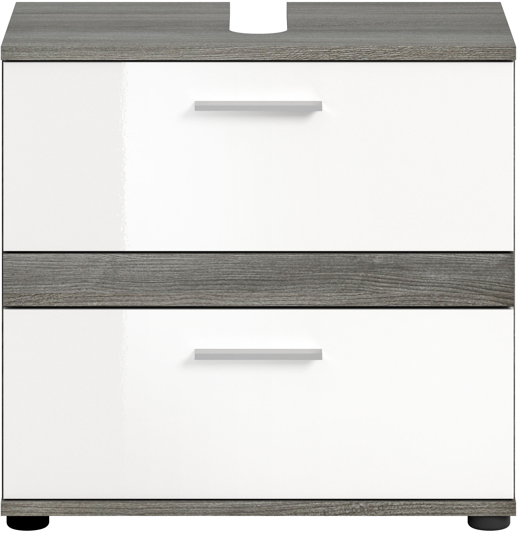 welltime Waschbeckenunterschrank »LUCCA, TOPSELLER!, Breite 60 cm, 2 Schubkästen, hochwertige MDF Front«, Badschrank, Bad-Möbel, Badezimmer