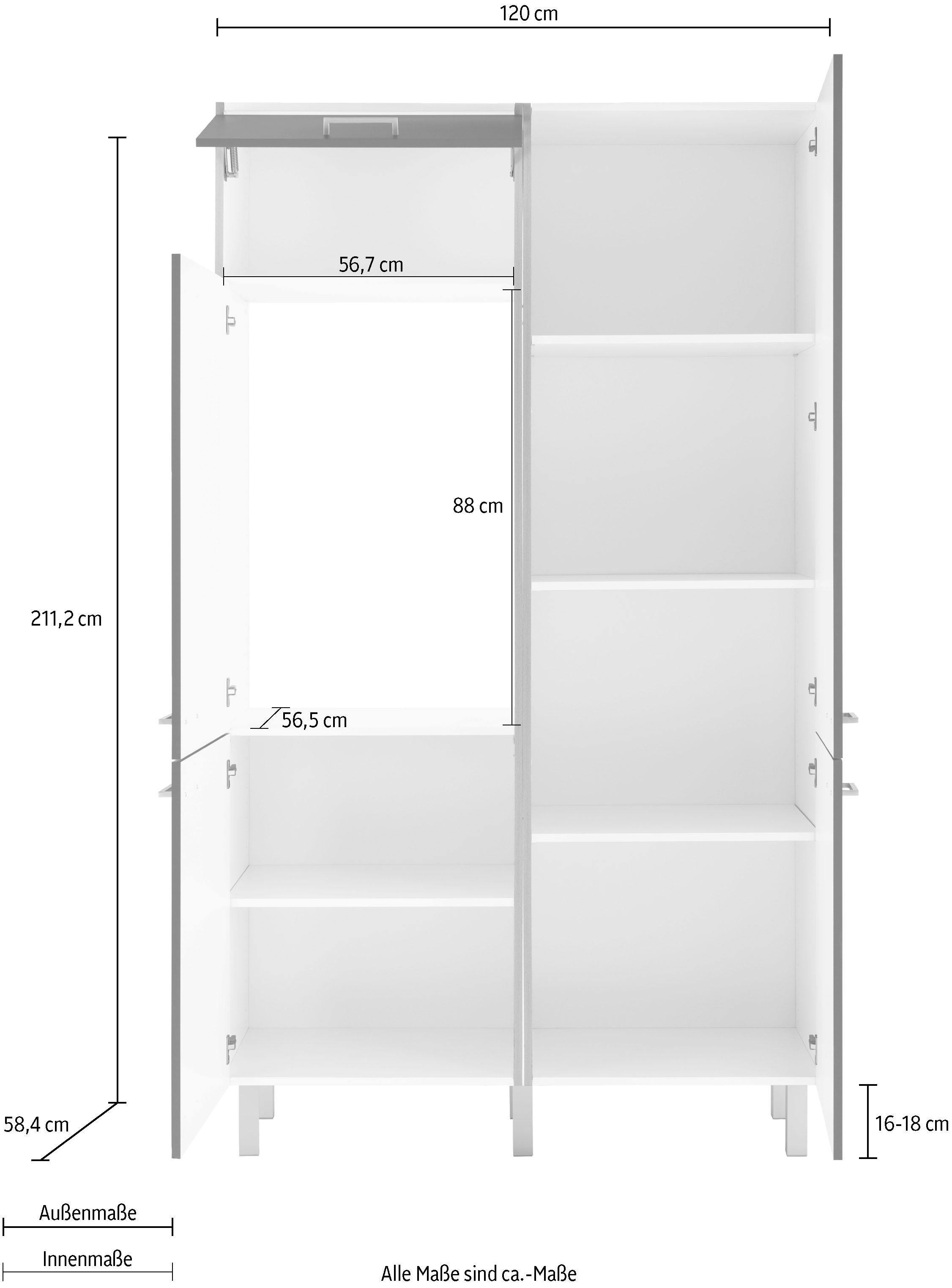 OPTIFIT Kühlumbauschrank »Tapa«, Modul, Breite 120 cm auf Raten kaufen | Spülenschränke