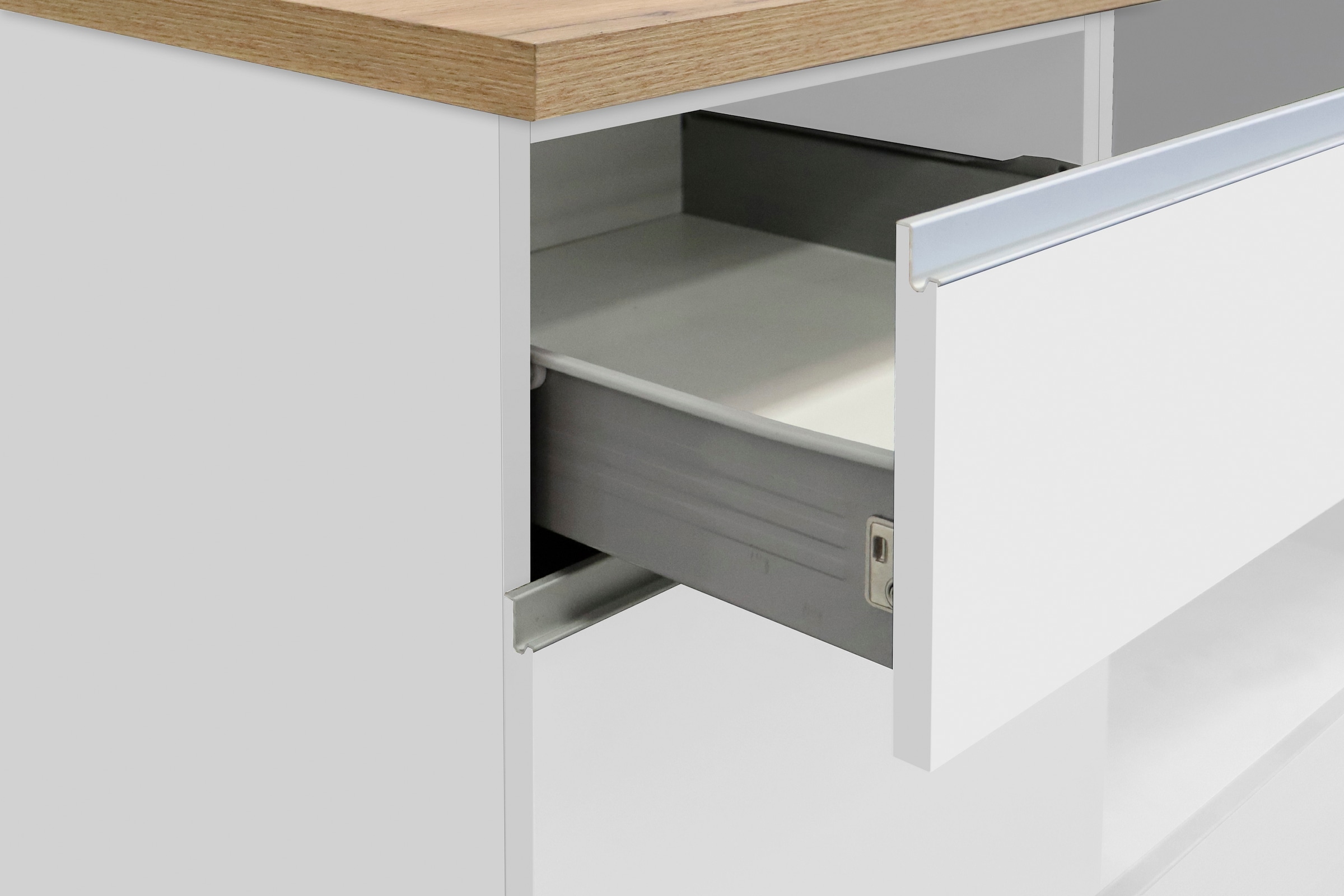 KOCHSTATION Küchenzeile »KS-Sole«, Breite 256 cm, mit Geschirr-Abtropfschrank, ohne E-Geräte