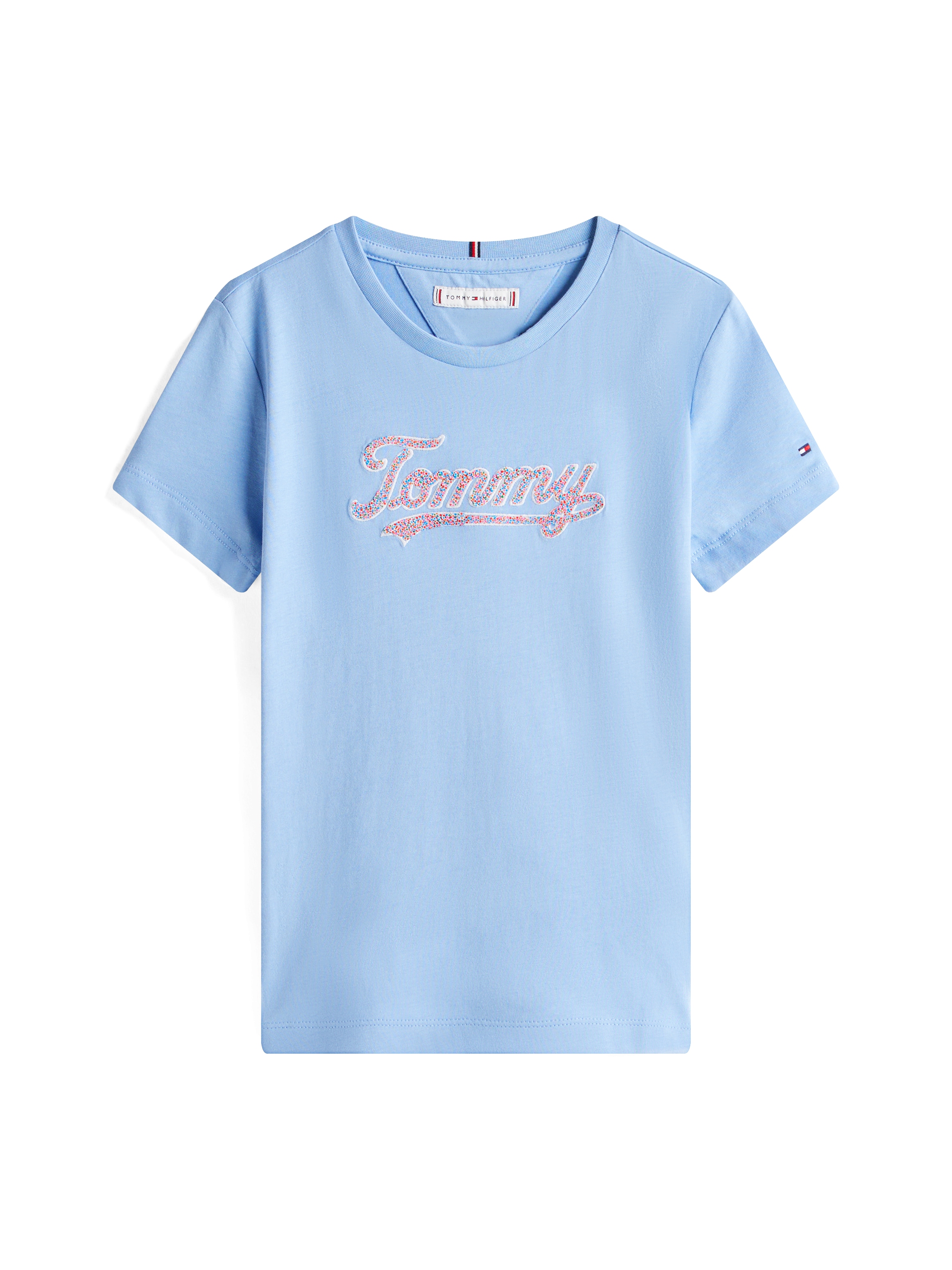 Tommy Hilfiger T-Shirt »TOMMY SCRIPT SEQUINS TEE SS«, für Kinder bis 16 Jahre, mit Pailletten