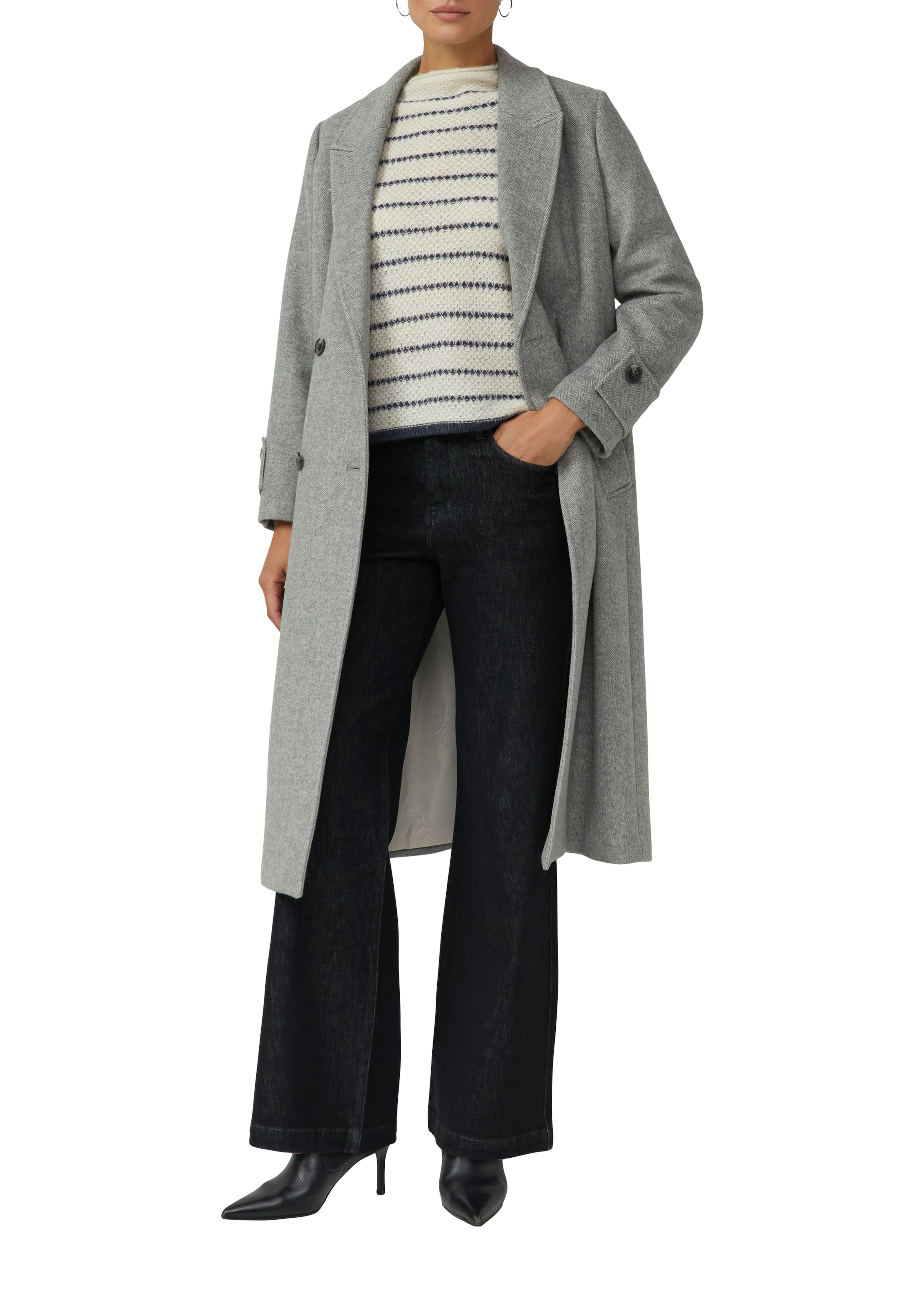 s.Oliver BLACK LABEL Strickpullover gestreift, mit Turtleneck