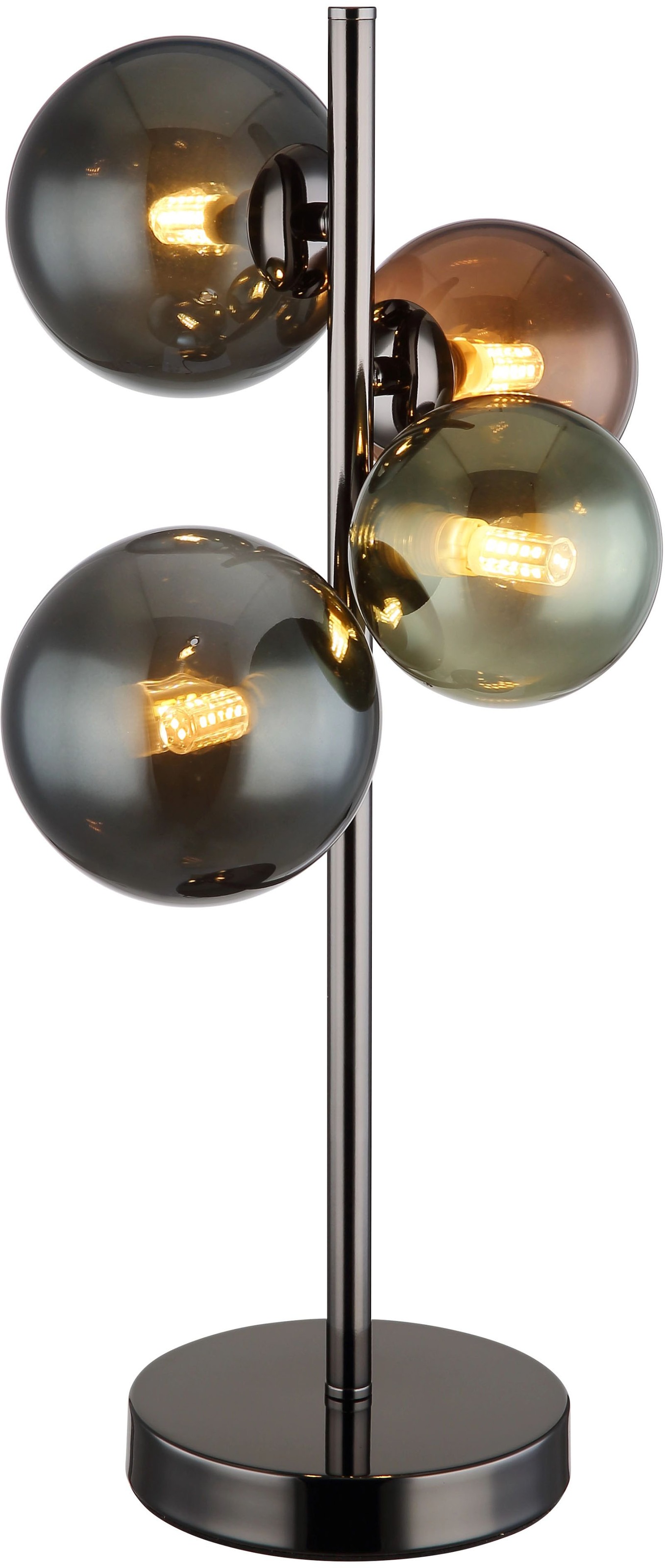 GLOBO LIGHTING LED Tischleuchte »RIHA«, Leuchtmittel G9 | Leuchtmittel wechselbar, Nachttischlampe, Flur, Wohnzimmer, Glas, Design