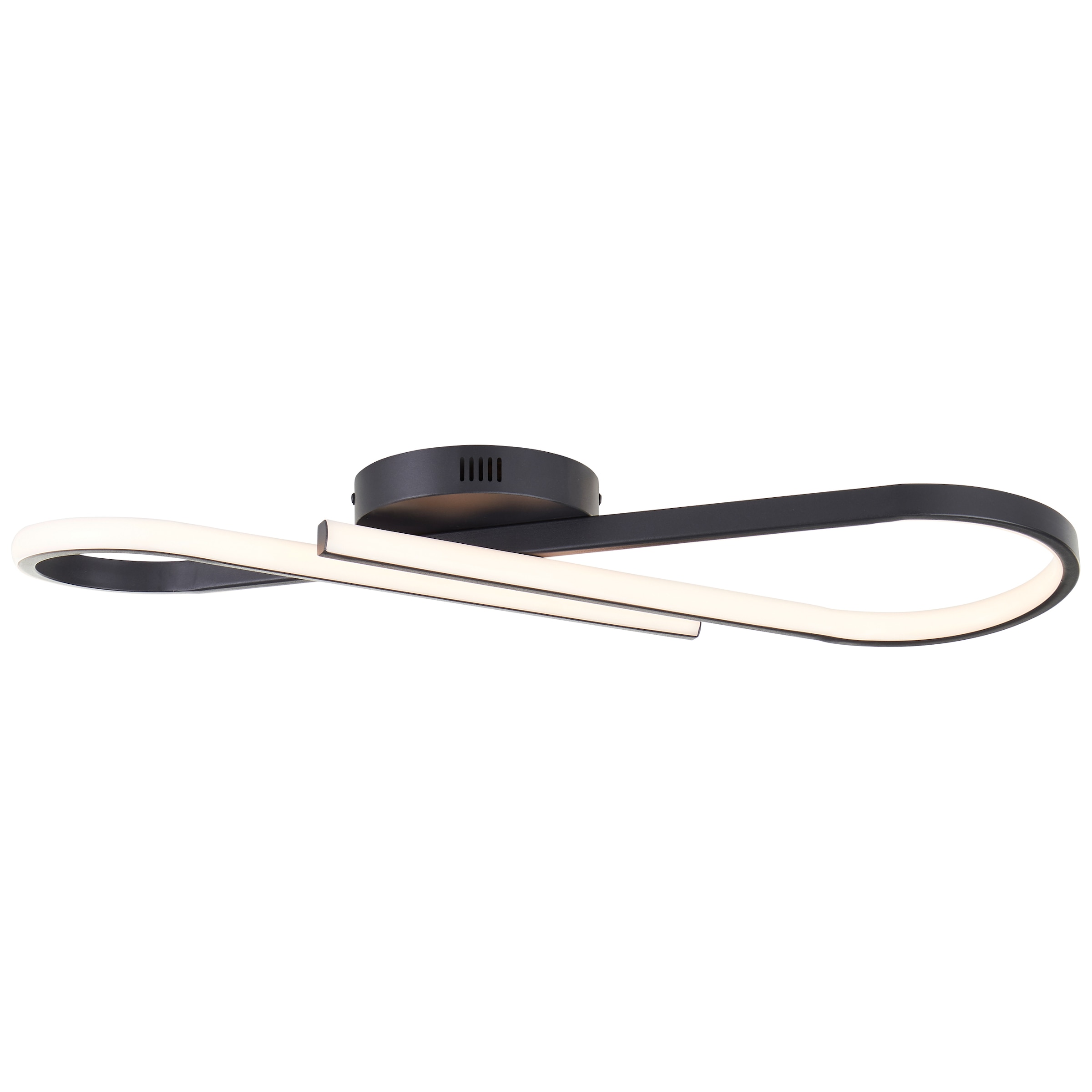 Brilliant LED Deckenleuchte »Hinton« LED-Modul 1 Stk. Warmweiß 66x20 cm, 2800lm, 3000K, dimmbar, Metall, schwarz