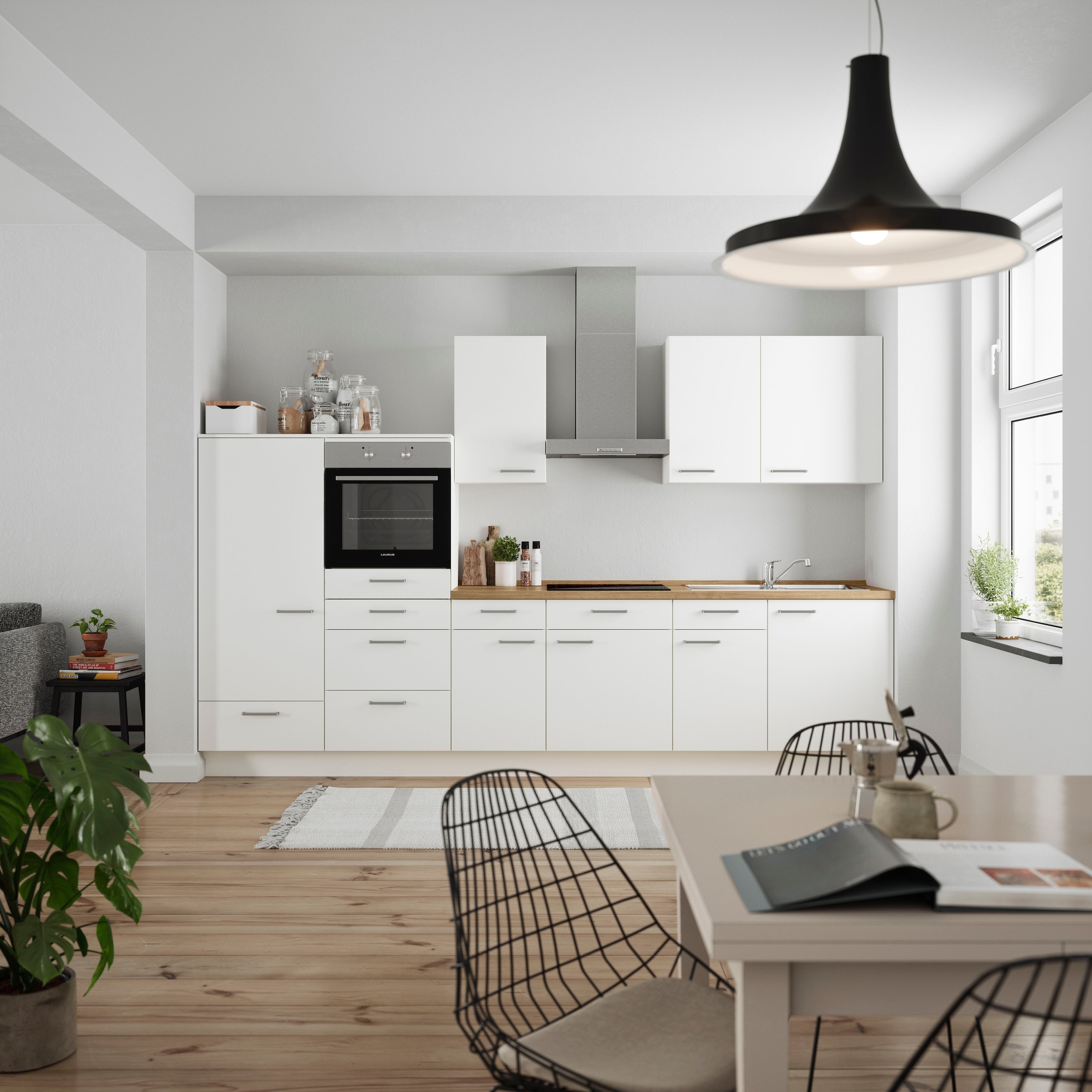 nobilia® Küchenzeile »"Touch I"«, vormontiert, Ausrichtung wählbar, Breite 330 cm, wahlw. mit E-Geräten