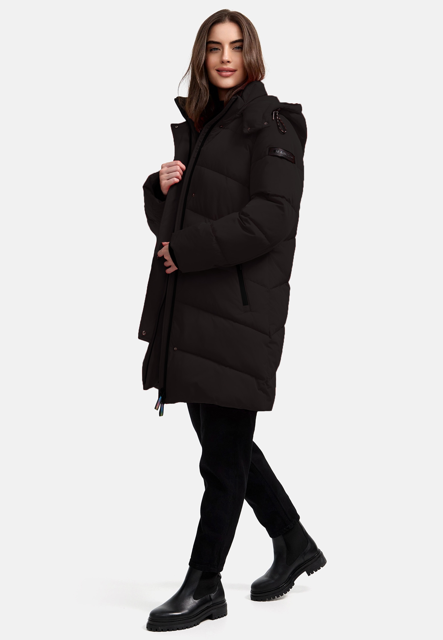 MANISA Steppmantel mit Kapuze