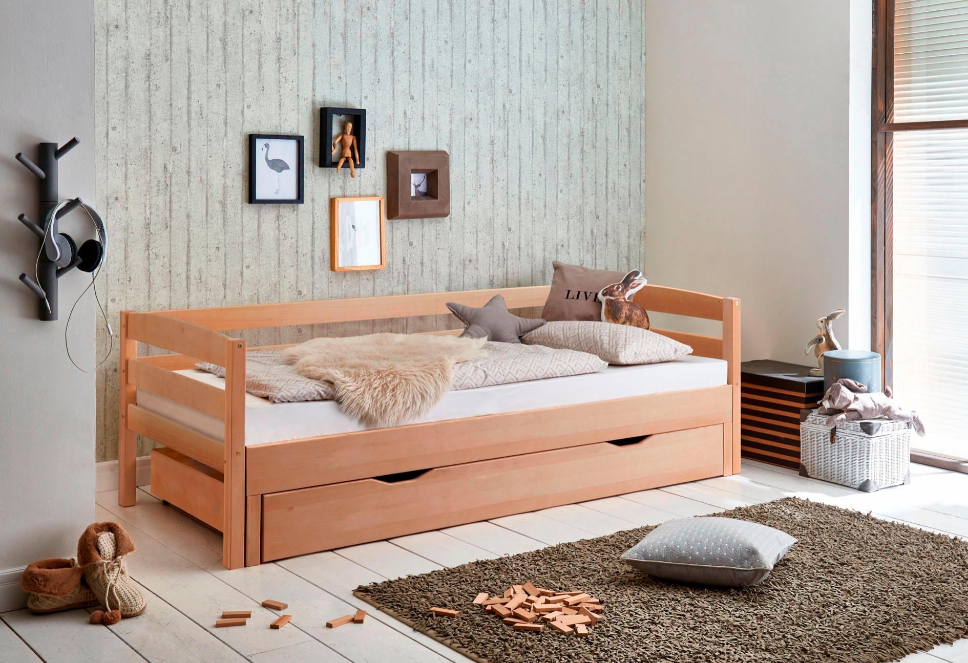 4. Bild von Relita Funktionsbett, mit Lattenrost, Bettschublade und Auszug auf 180x200 cm