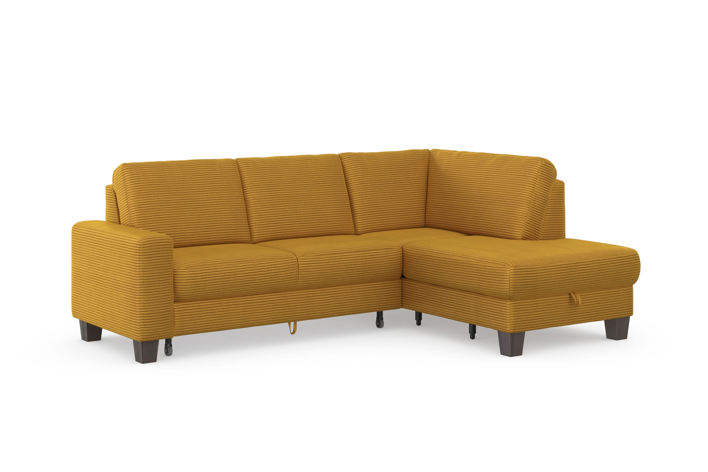 Home affaire Ecksofa »Summer L-Form«, mit Ottomane, mit oder ohne Bettfunktion und Bettkasten, Cord-Bezug
