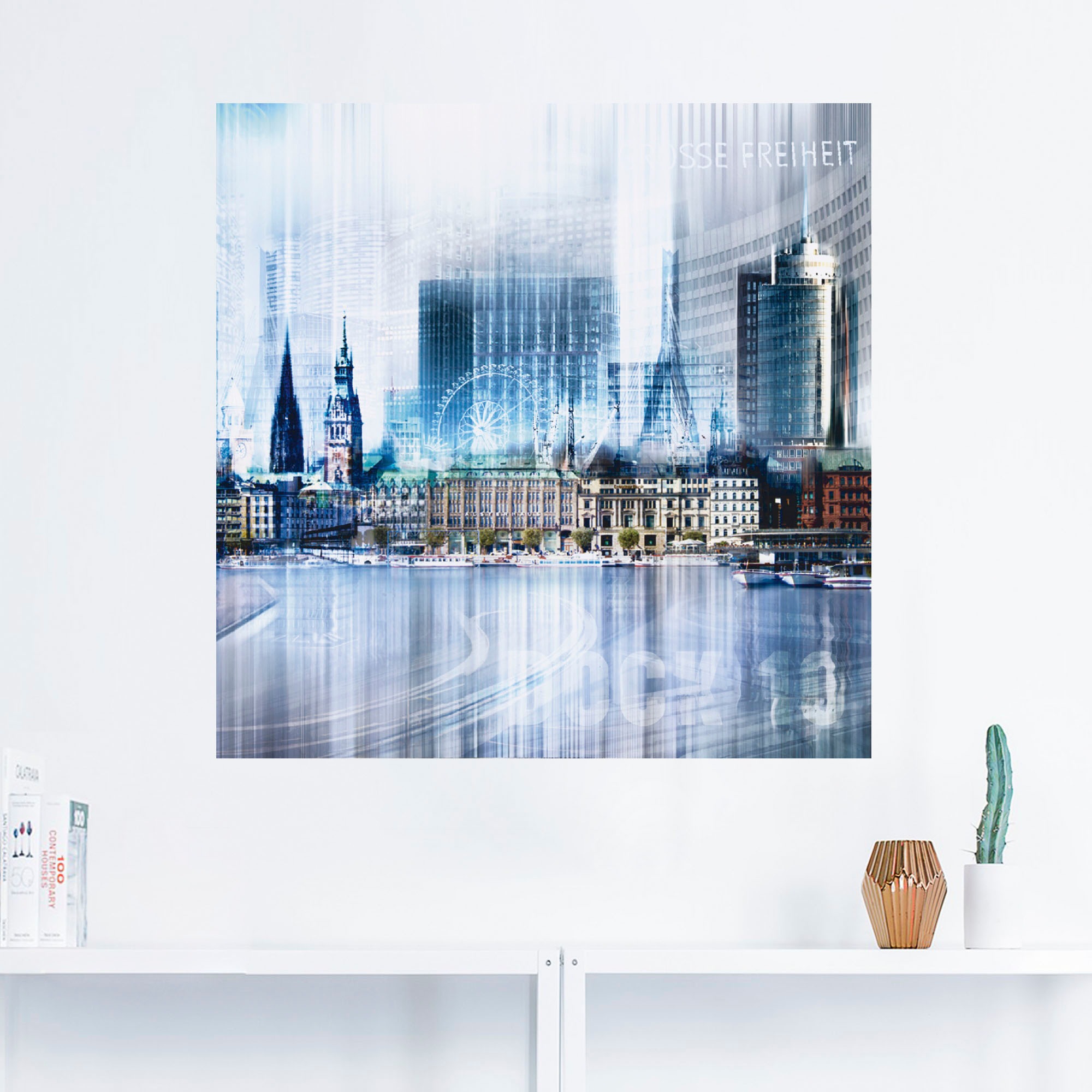 Artland Wandbild »Hamburg Collage I«, Deutschland, (1 St.), als Leinwandbild, Wandaufkleber oder Poster in versch. Größen