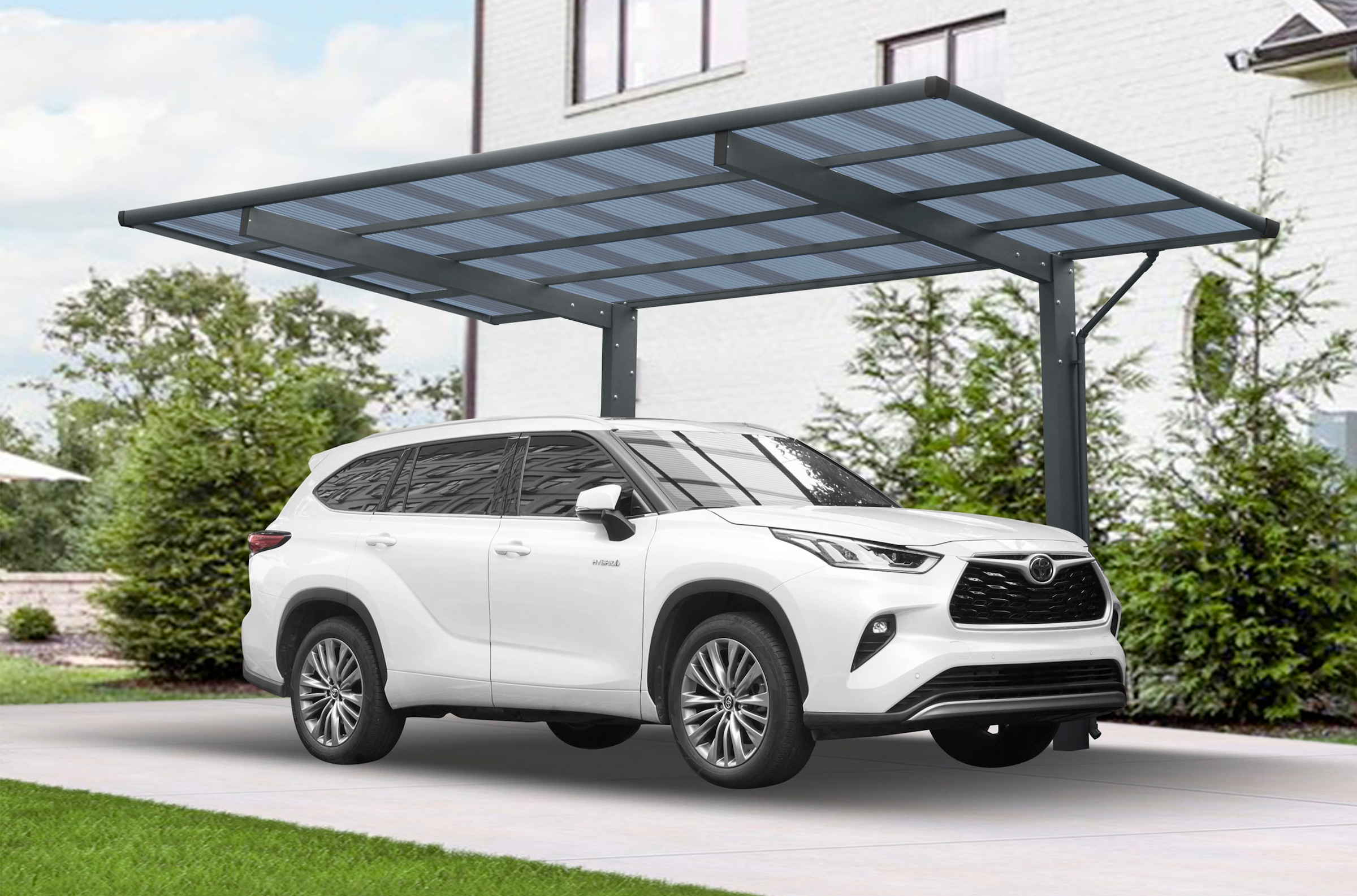 Ximax Einzelcarport »Wing Typ 80«, Aluminium, 253 cm, Anthrazit