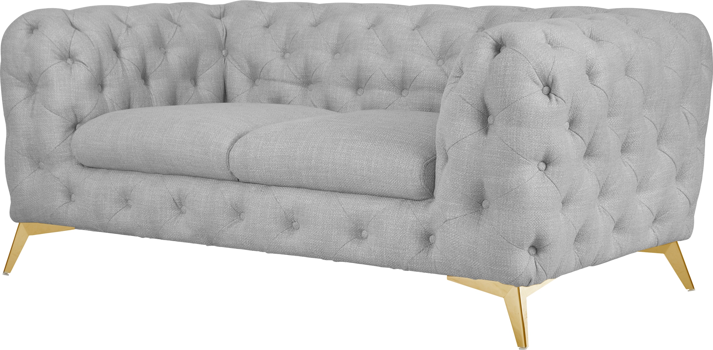 Leonique Chesterfield-Sofa »Glynis«, aufwändige Knopfheftung, moderne Chesterfield Optik, Fußfarbe wählbar
