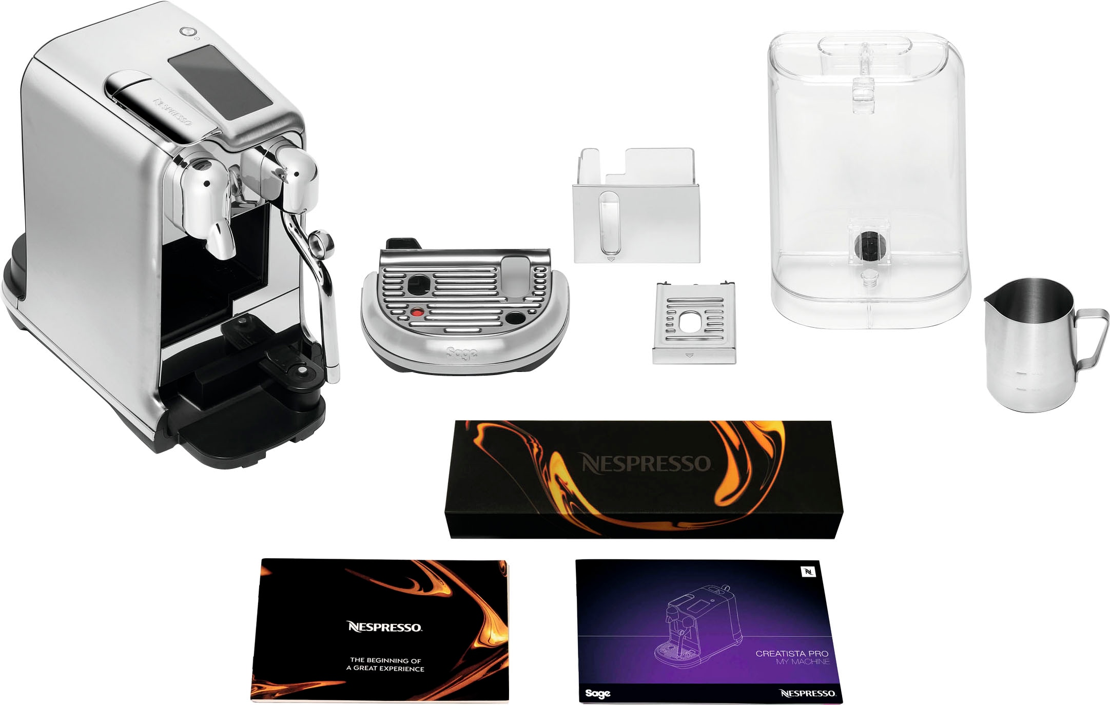 Nespresso Kapselmaschine »Creatista Pro SNE900 mit Edelstahl-Milchkanne« inkl. Willkommenspaket mit 7 Kapseln