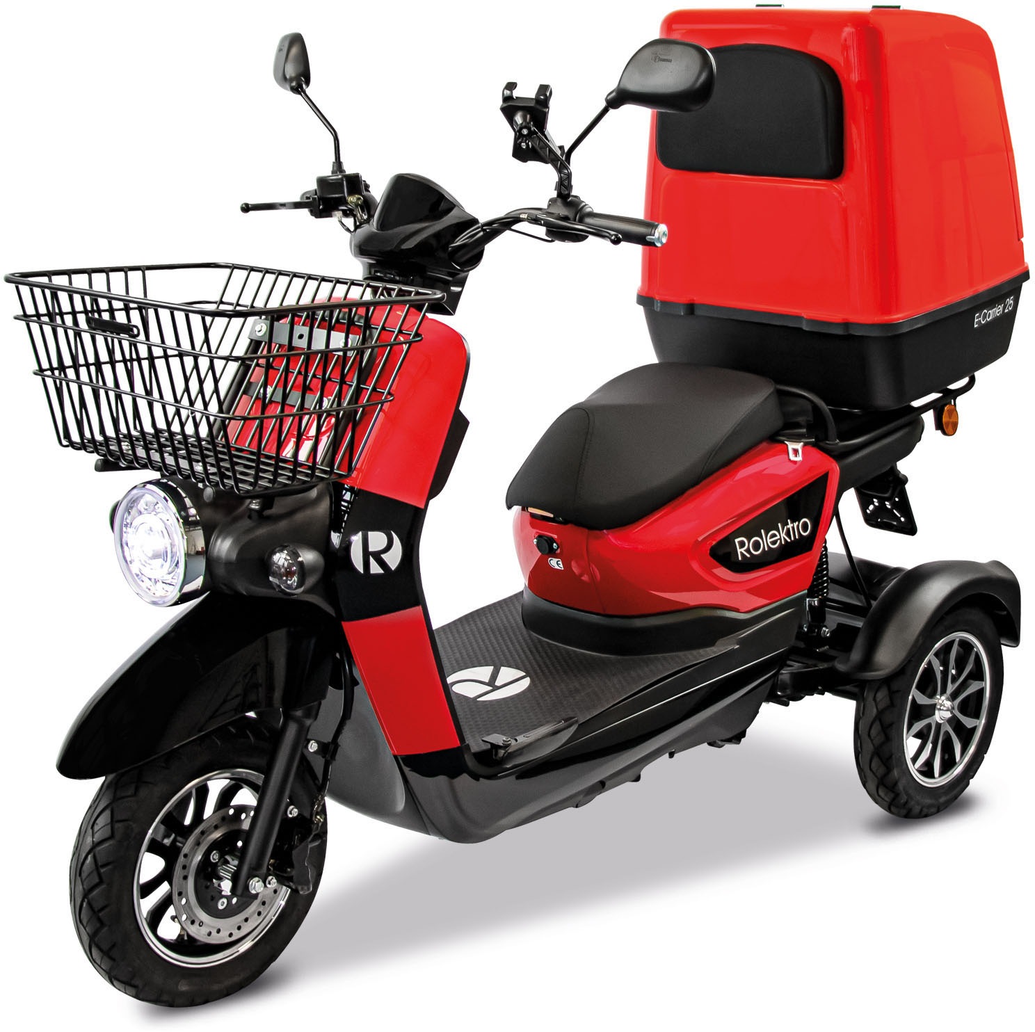 Rolektro Elektromobil »Rolektro E-Carrier 25 V.3 Lithium mit XXL-Koffer«, (mit Topcase)