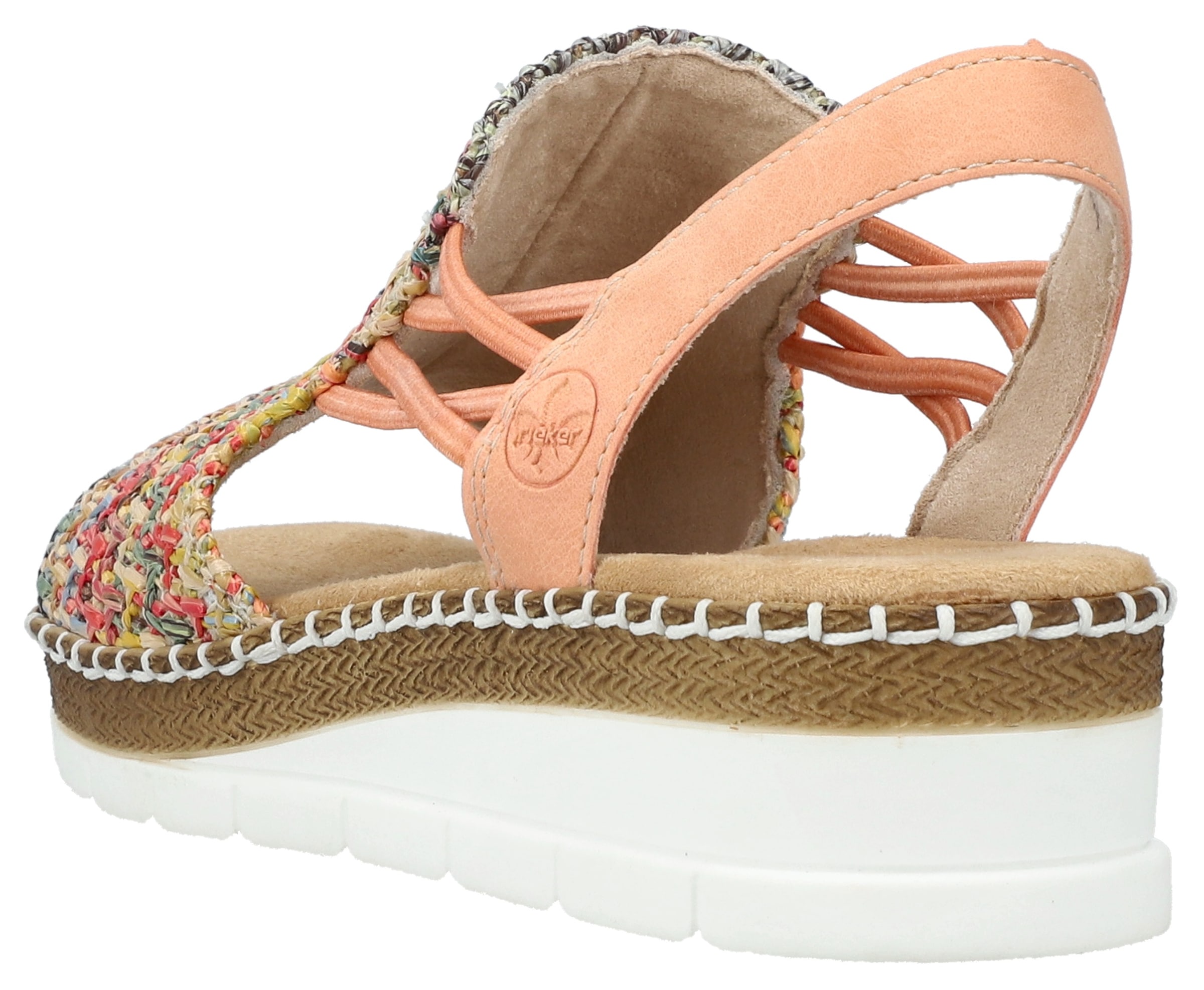 Rieker Sandale  Sommerschuh, Sandalette, Keilabsatz, in modischer Optik