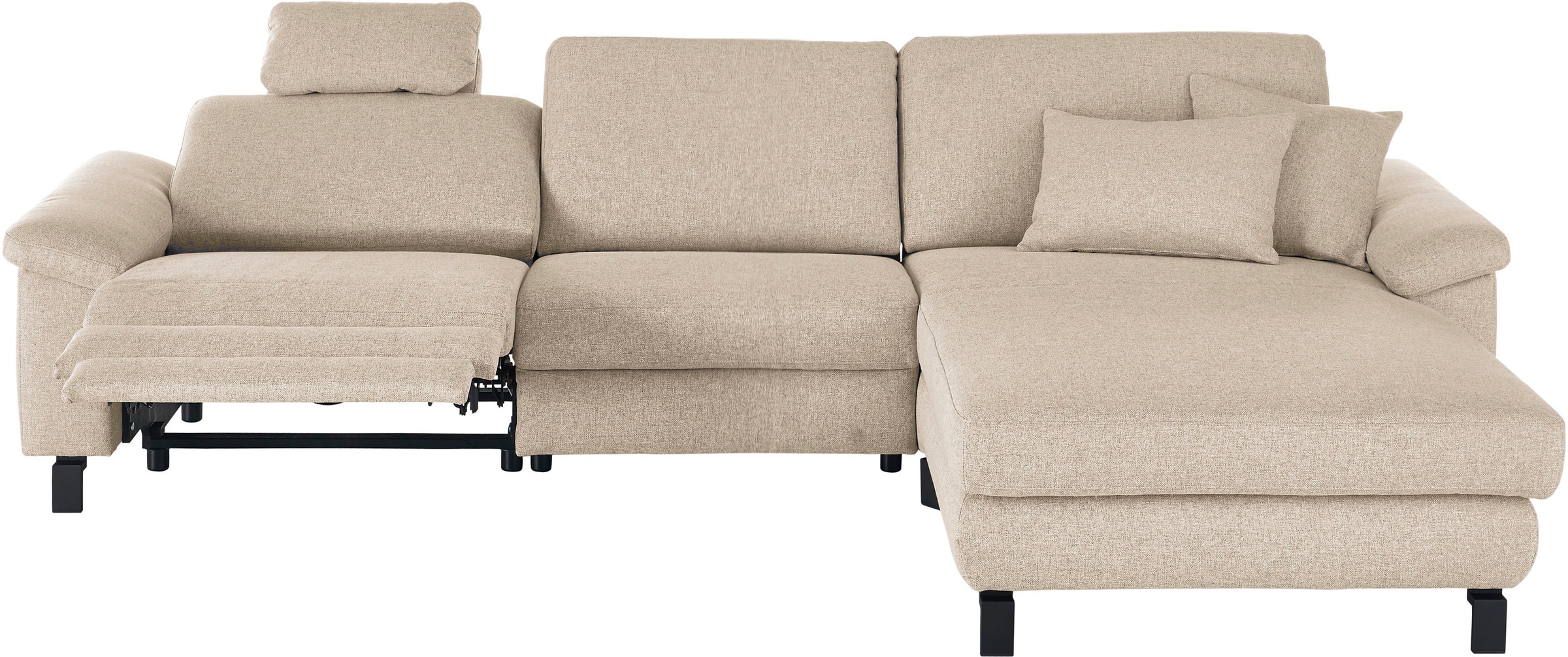3C Candy Ecksofa »Mainau L-Form«, Relaxfunktion im 1,5-Sitzer, motorische Schlaffunktion in Longchair