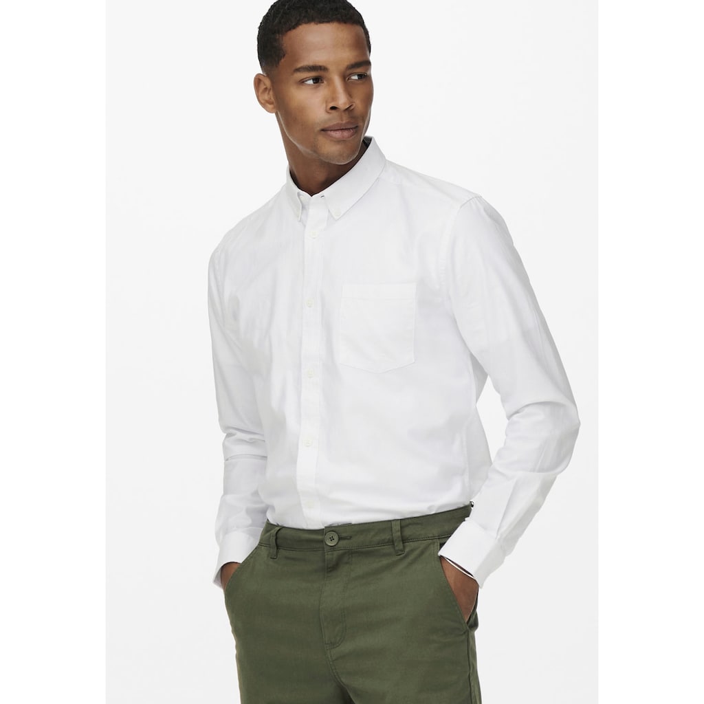 ONLY & SONS Langarmhemd »NEIL LIFE ORGANIC OXFORD SHIRT«