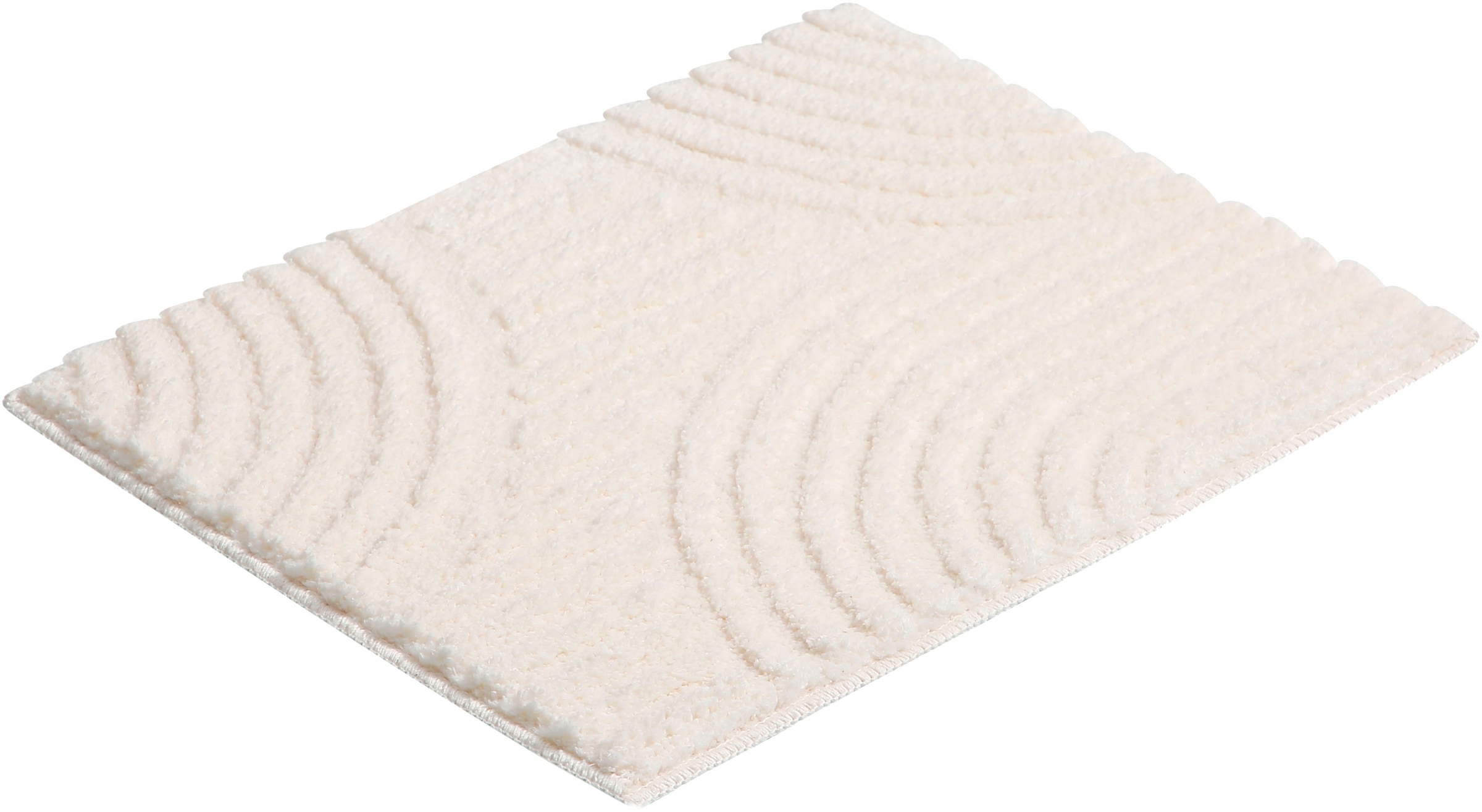 my home Badematte »Ognon, Scandi, Boho, modernes Muster«, rutschhemmend beschichtet, fußbodenheizungsgeeignet-schnell trocknend-strapazierfähig, Badteppich, Uni Farben, Hoch-Tief-Effekt
