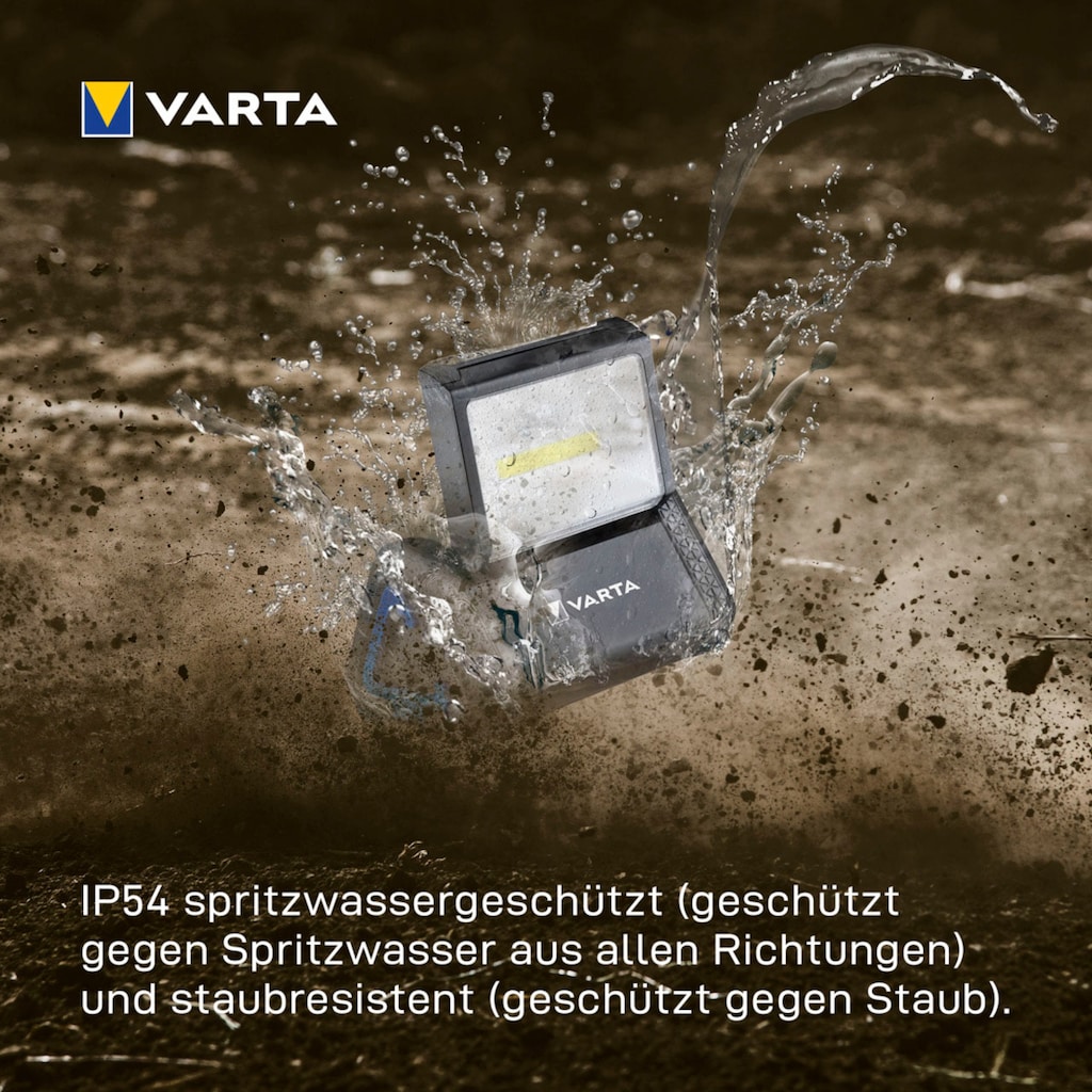 VARTA Taschenlampe »WORK FLEX AREA LIGHT«, (Set, 4 St.), für Werkzeugkästen,Befestigungsmöglichkeiten für freihändiges Arbeiten