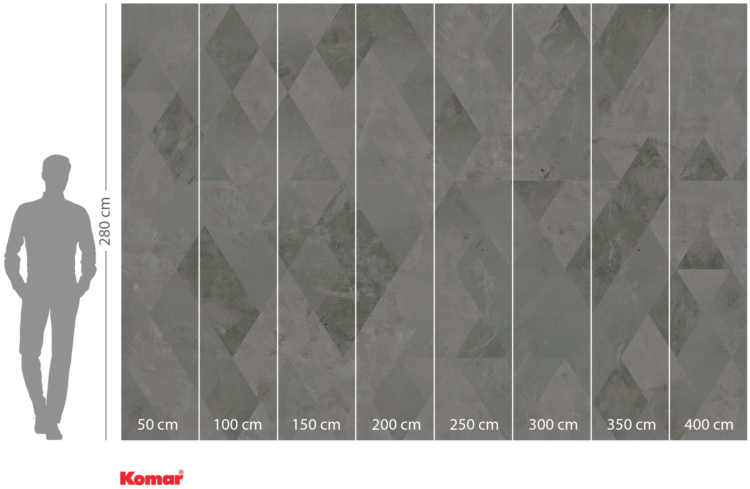 Komar Vliestapete »Digitaldruck Vlies - Harlekin Clay - Größe 400 x 280 cm«, bedruckt, Wohnzimmer, Schlafzimmer