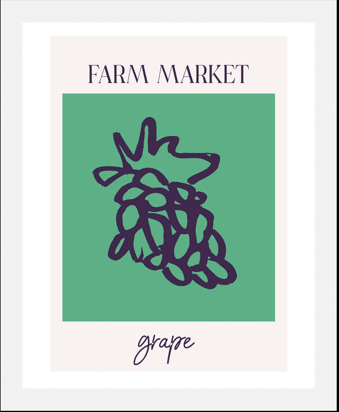 queence Bild »Grape«, Obst-Obst Bilder-Essen-Lebensmittel-Kunst-Schriftzug, günstig online kaufen