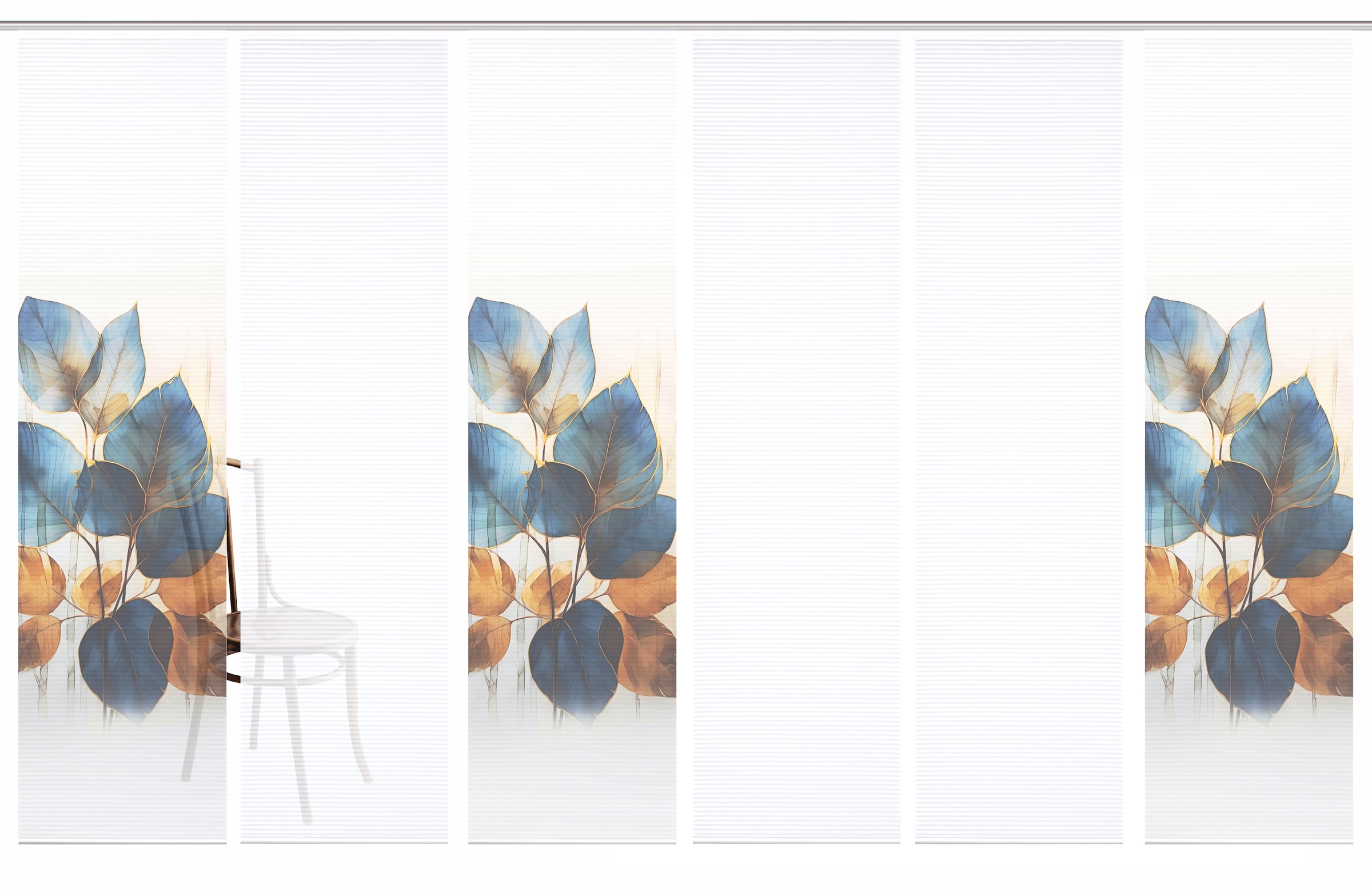 HOME in green Schiebegardine »THALIN« Paneelwagen 6 Stk. tlg. Bambusoptik, SET, recycelt, Digitaldruck