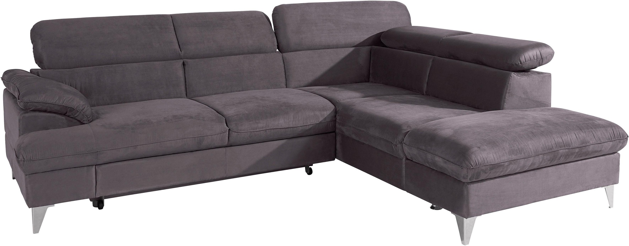 COTTA Polstergarnitur »Caluso L-Form«, Set bestehend aus: Ecksofa mit Kopfteilverstellung & Hocker