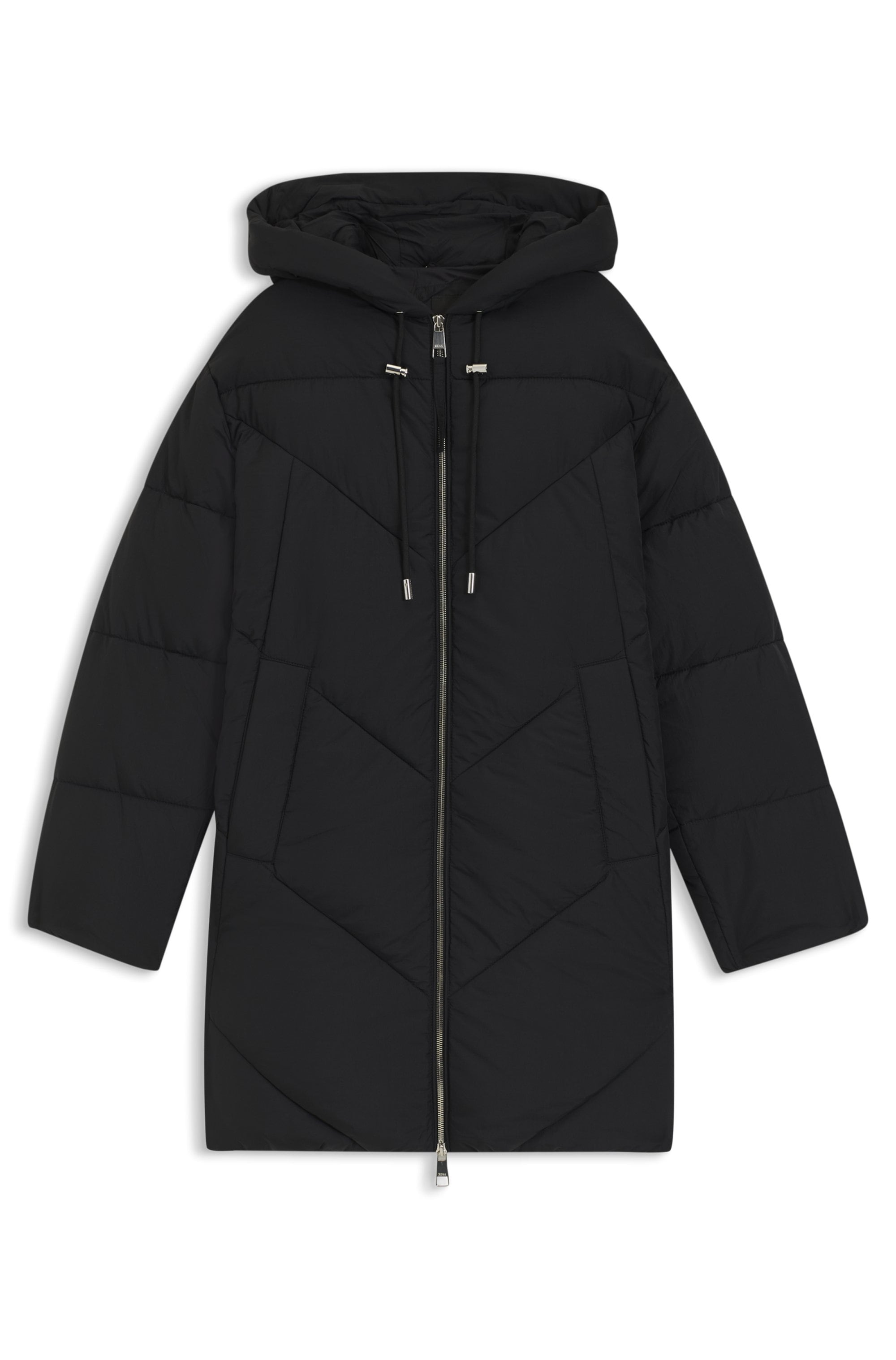 BOSS ORANGE Steppmantel »Piapolly Premium Damenmode« mit Kapuze, Chevron-Steppung