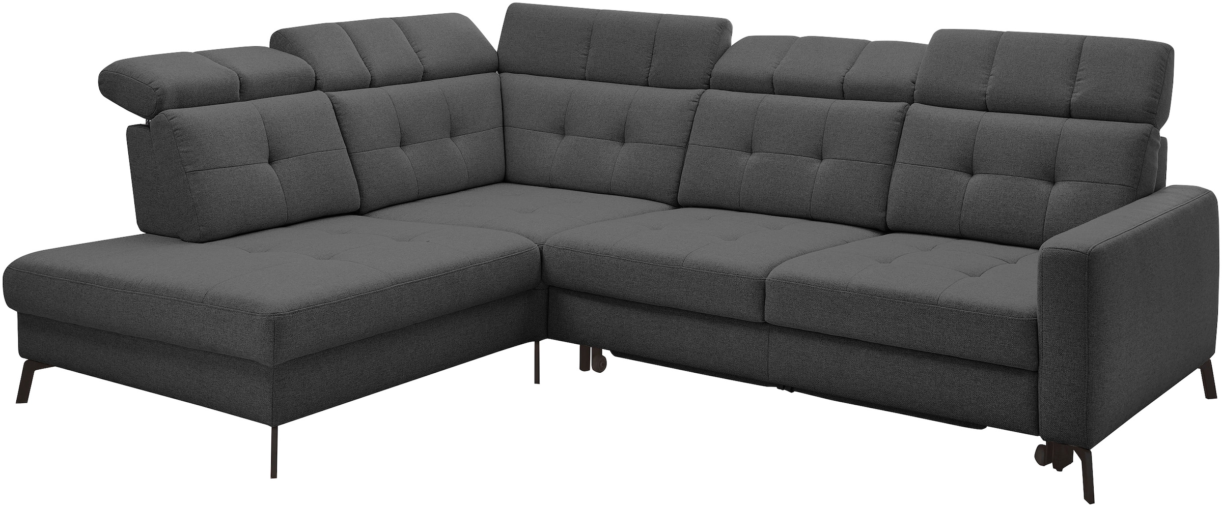 Musterring Ecksofa »MR 4615«, mit Kopf- und Rückenverstellung, Metallfuß schwarz, Maße 272 x 214 cm